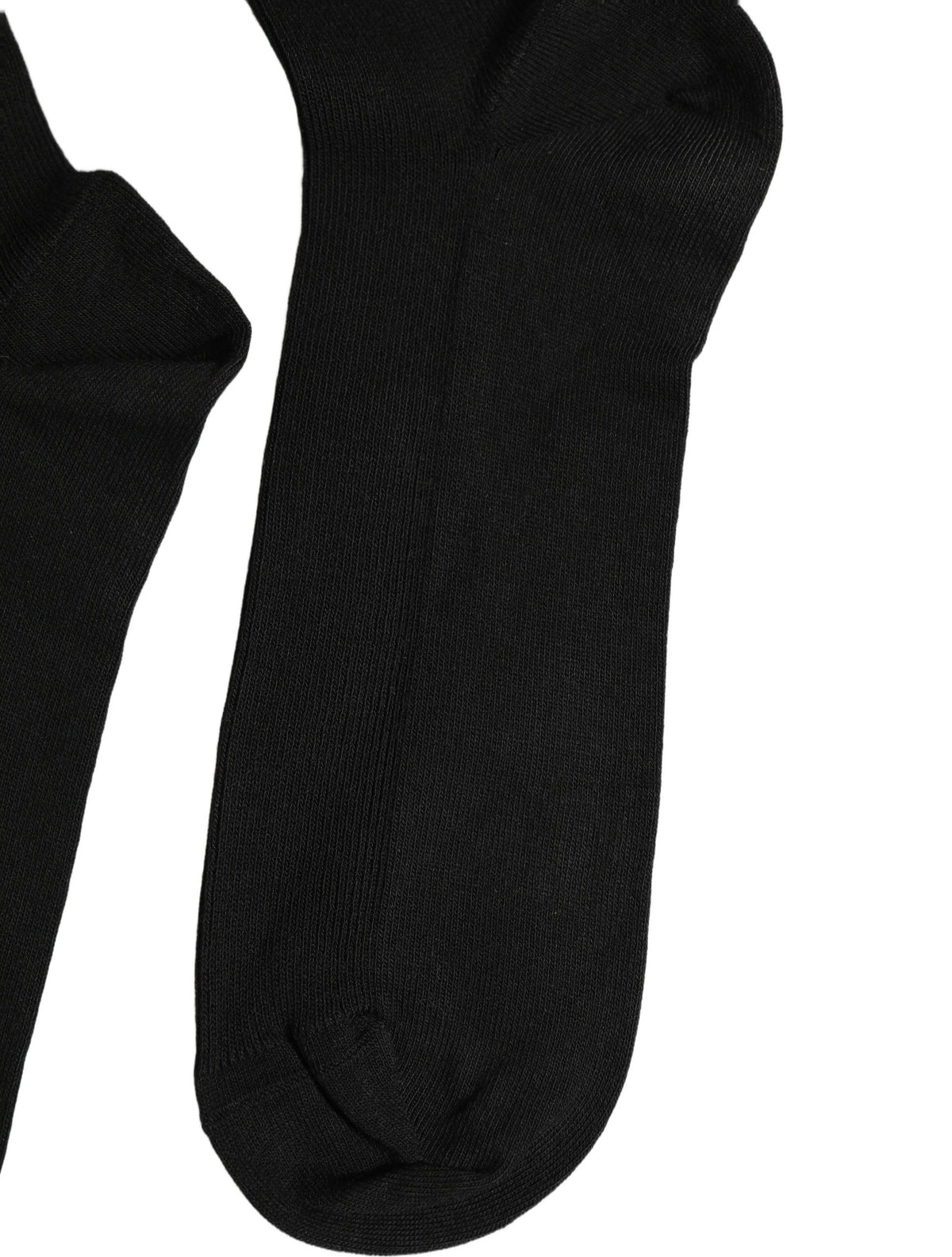 Dolce & Gabbana Black Cotton Ribbed Logo Over The Calf Women Socks Dolce & Gabbana