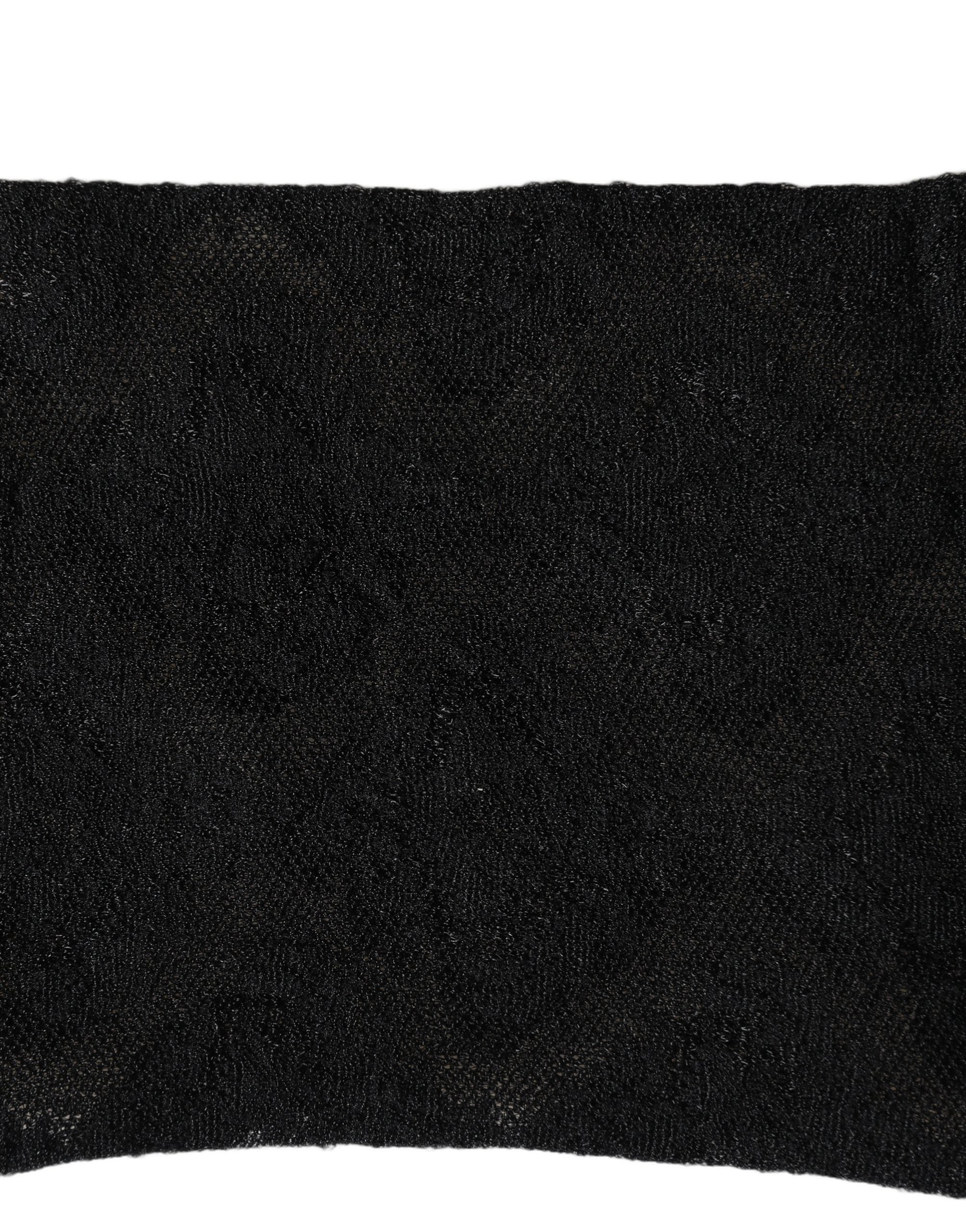 Dolce & Gabbana Black Floral Nylon Stretch Mid Calf Socks Dolce & Gabbana