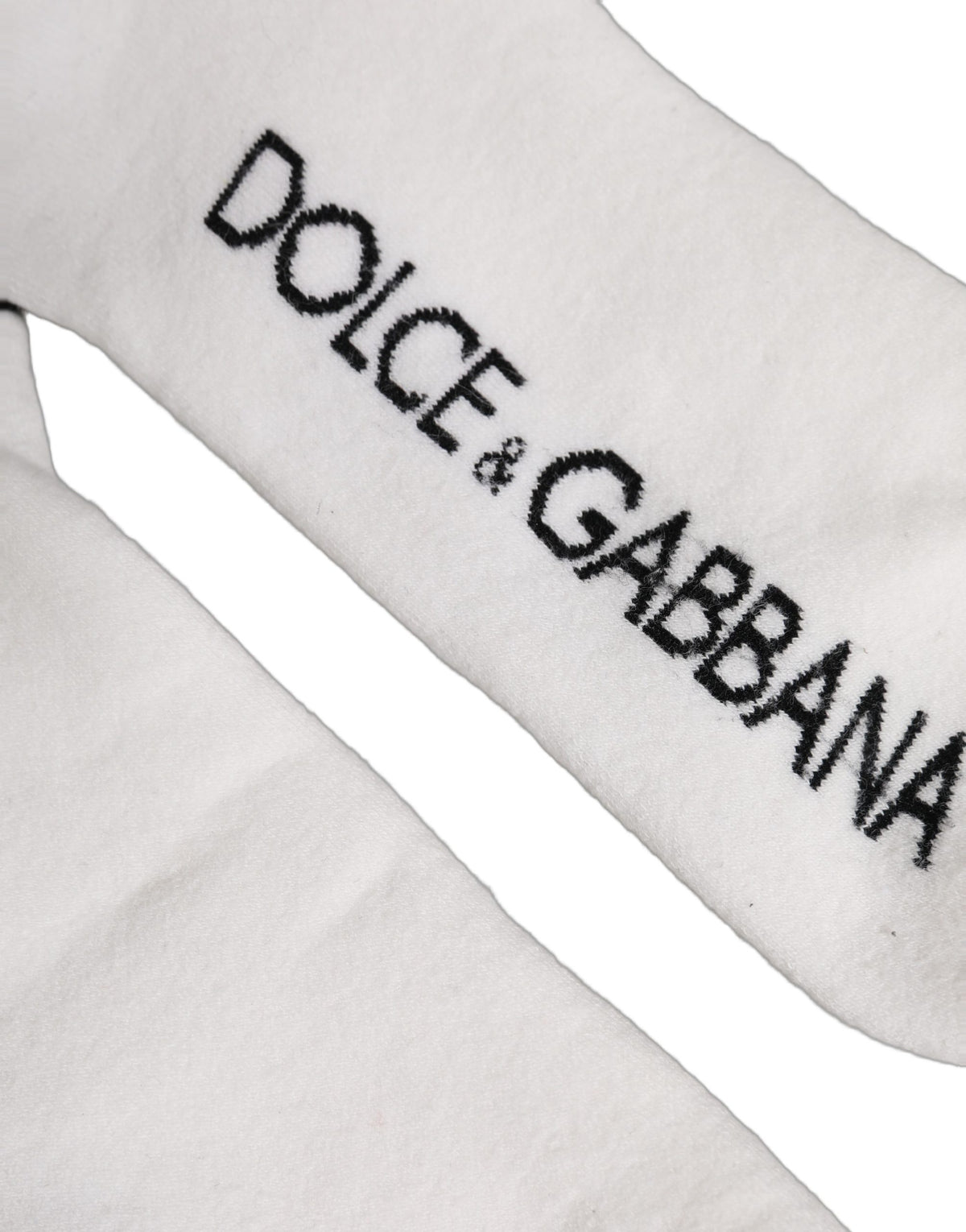 Dolce & Gabbana White Black Cotton Ankle Length DG Logo Socks Dolce & Gabbana