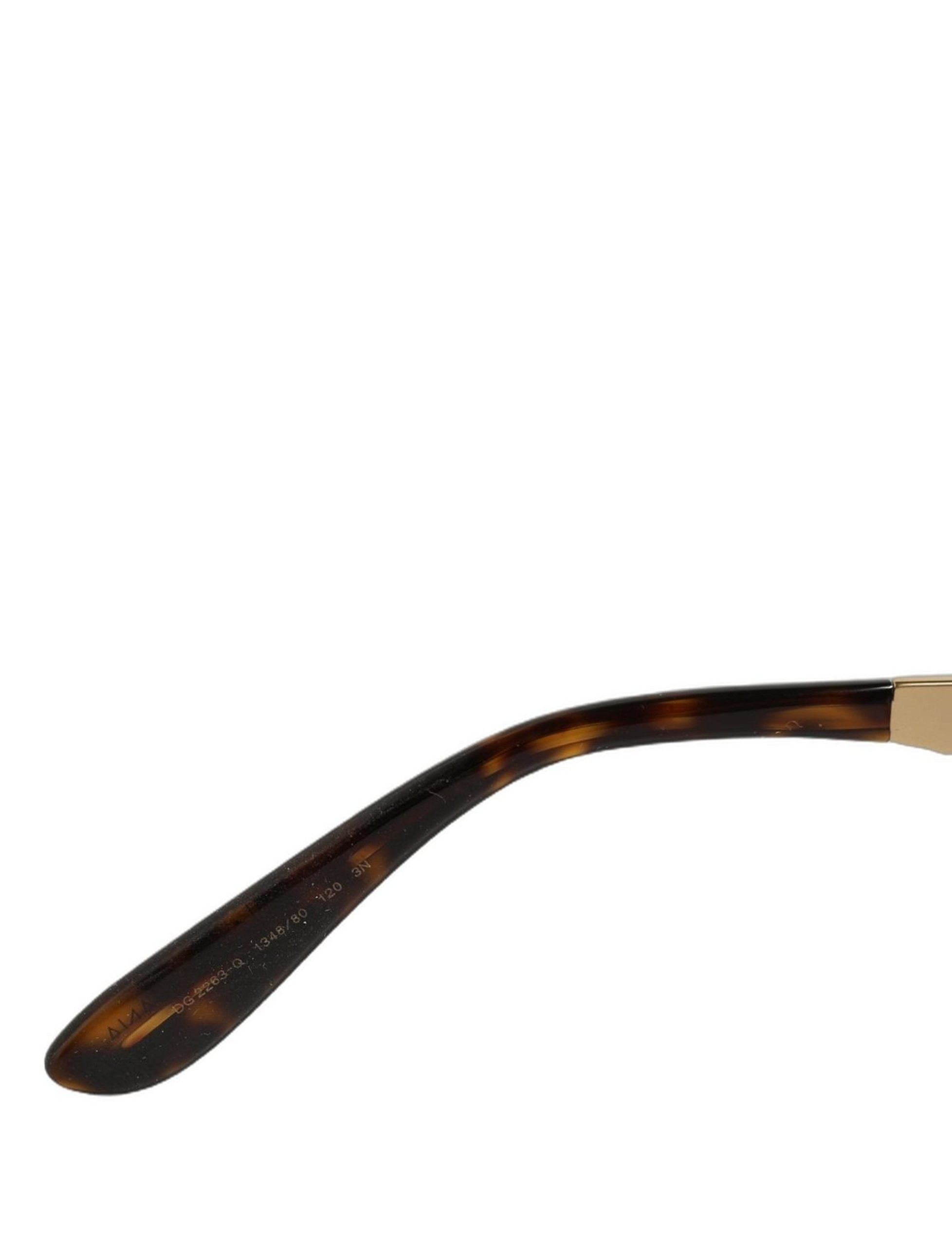 Dolce & Gabbana Gold Metal DG2263 Rectangle Snakeskin Frame Sunglasses Dolce & Gabbana