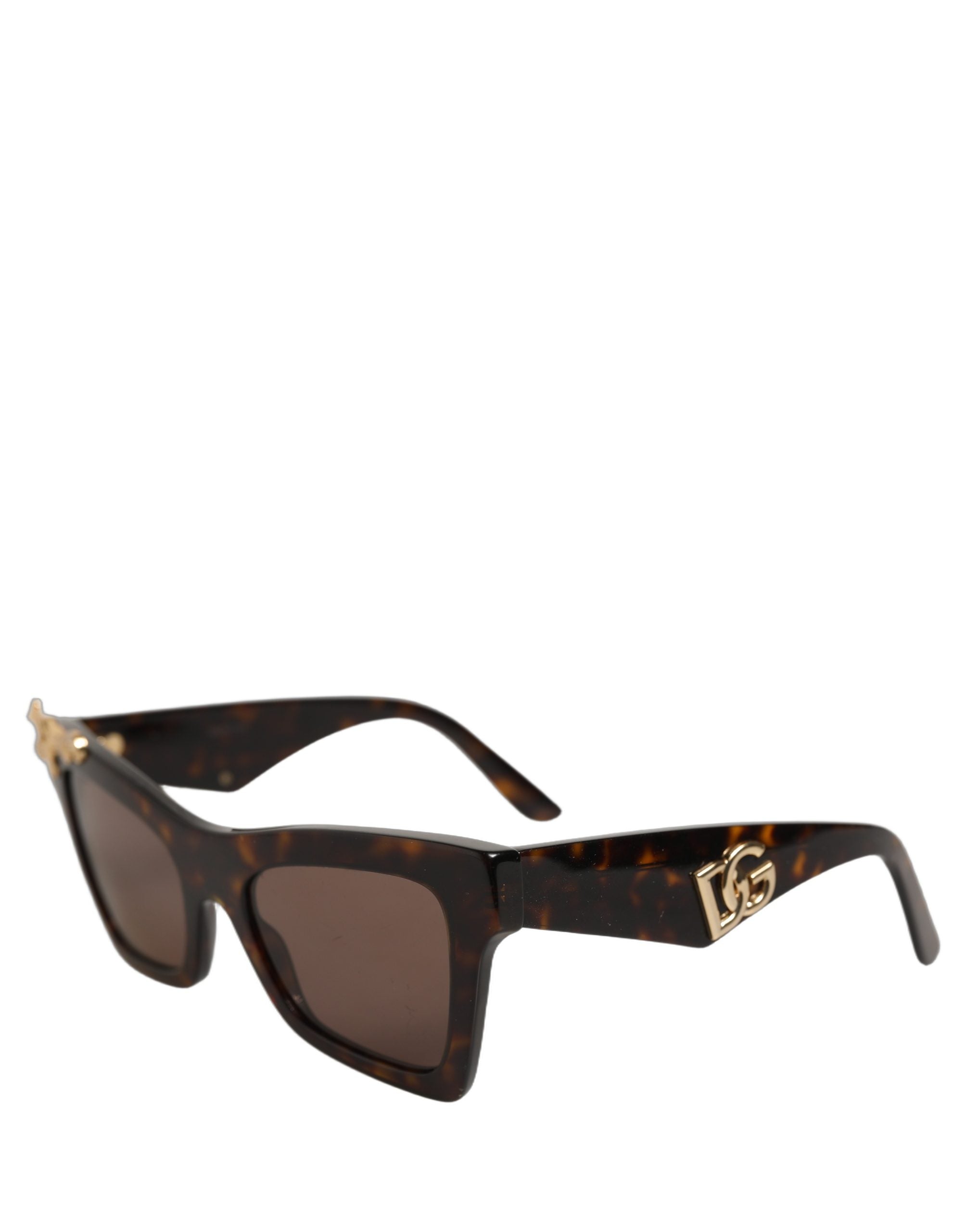 Dolce & Gabbana Brown DG4434 Accent Havana Acetate Frame Sunglasses Dolce & Gabbana