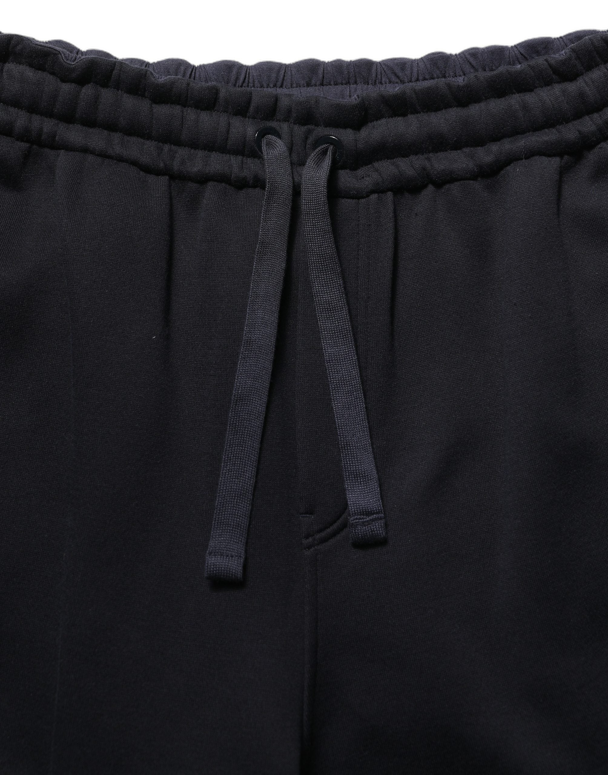 Dolce & Gabbana Dark Blue Relaxed Wide Leg Men Jogger Pants Dolce & Gabbana