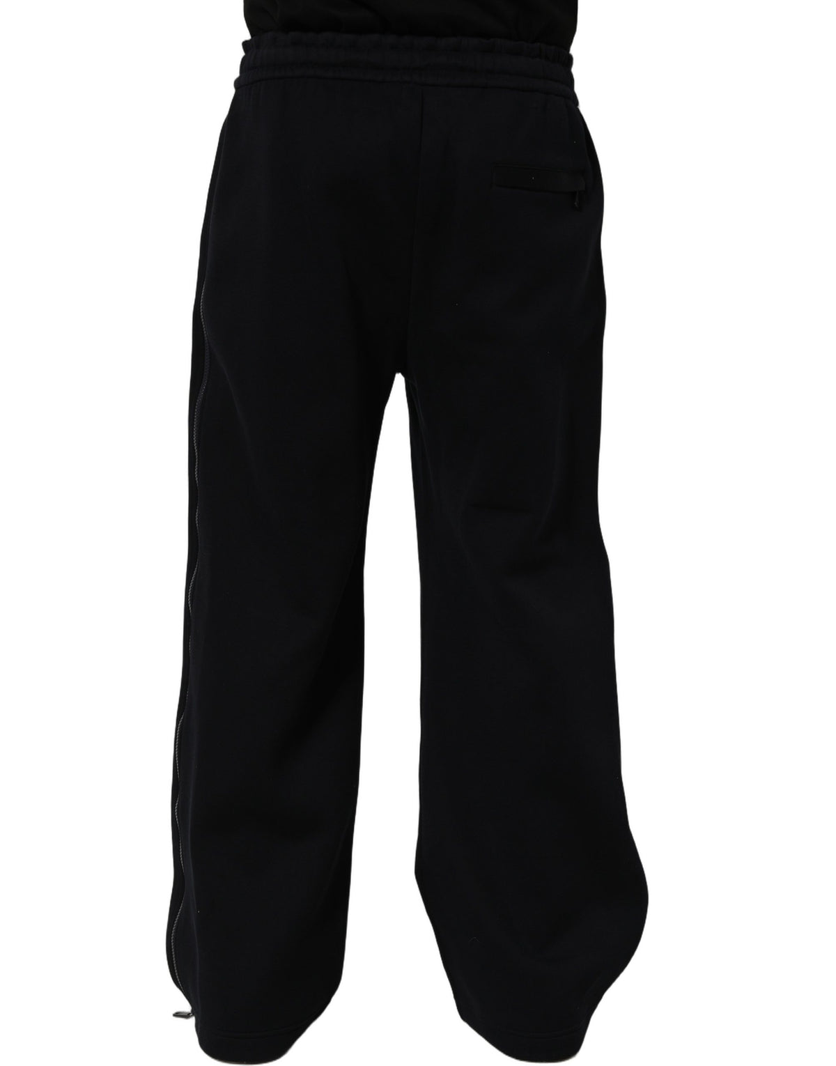 Dolce & Gabbana Dark Blue Relaxed Wide Leg Men Jogger Pants Dolce & Gabbana