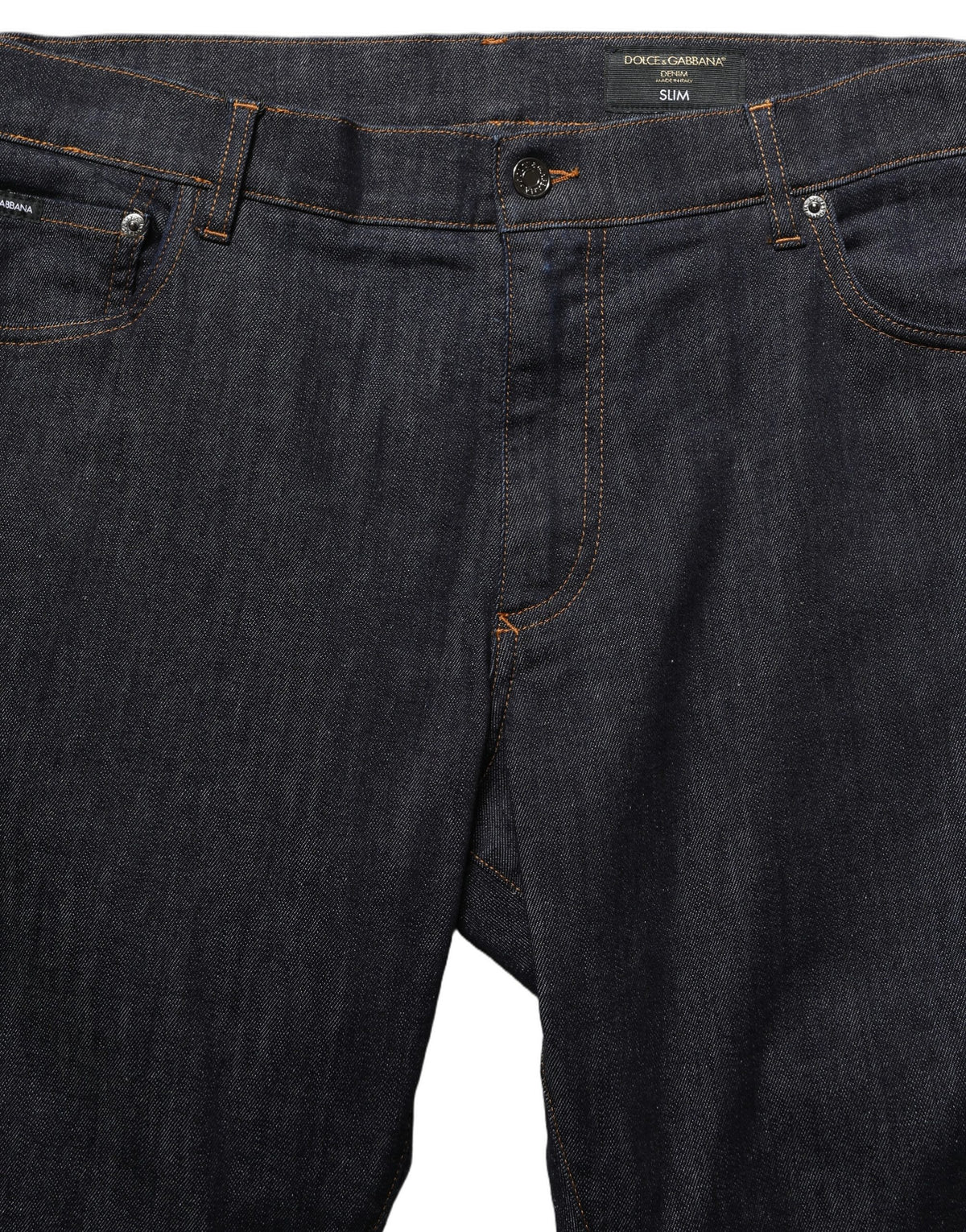 Dolce & Gabbana Dark Gray Cotton Slim Fit Men Denim Jeans Dolce & Gabbana