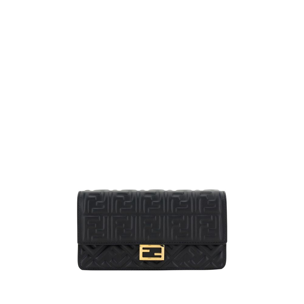 Fendi Black Calf Leather Bos Taurus Wallet Fendi