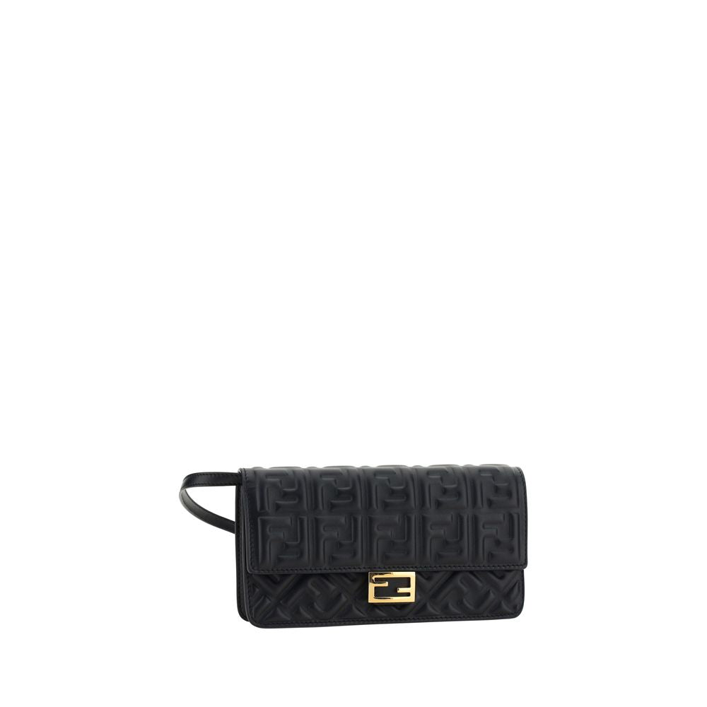 Fendi Black Calf Leather Bos Taurus Wallet Fendi