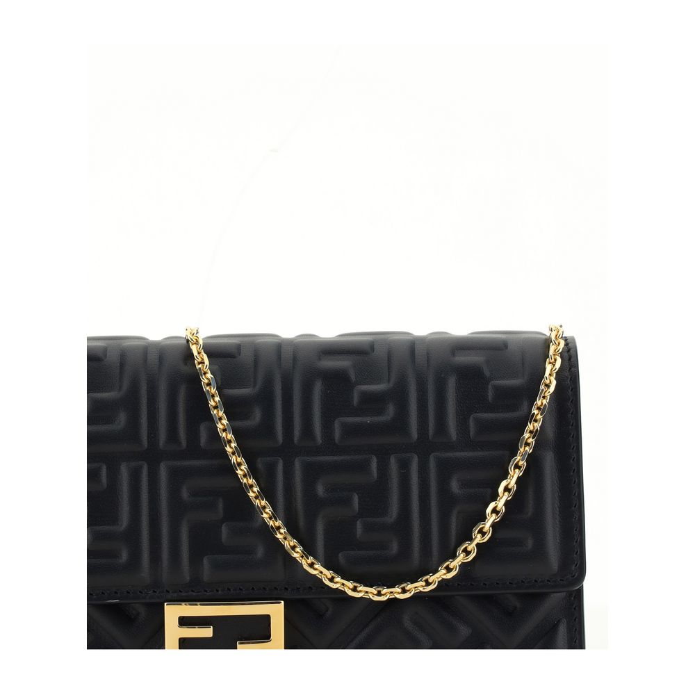 Fendi Black Calf Leather Bos Taurus Wallet Fendi