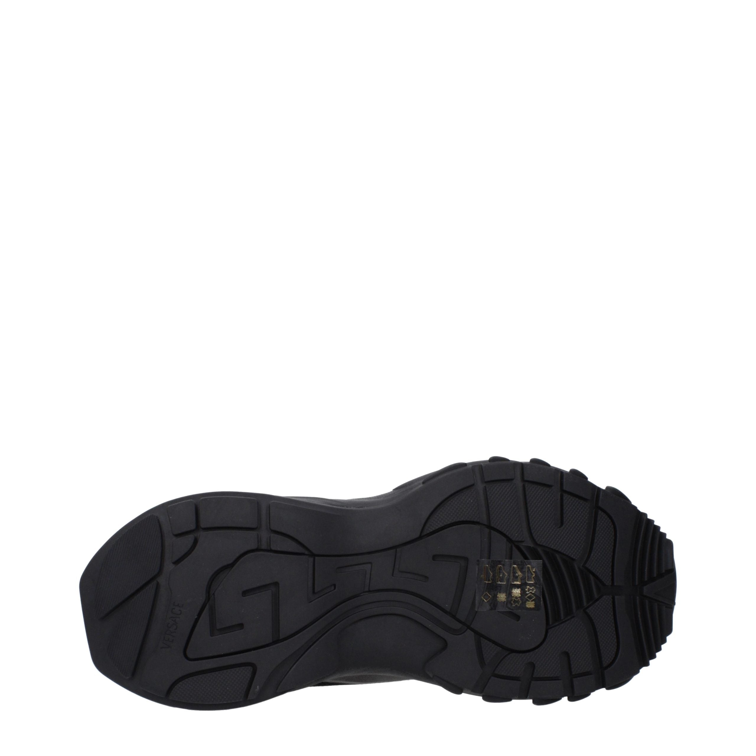 Versace Black Fabric Chunky Sneakers Versace