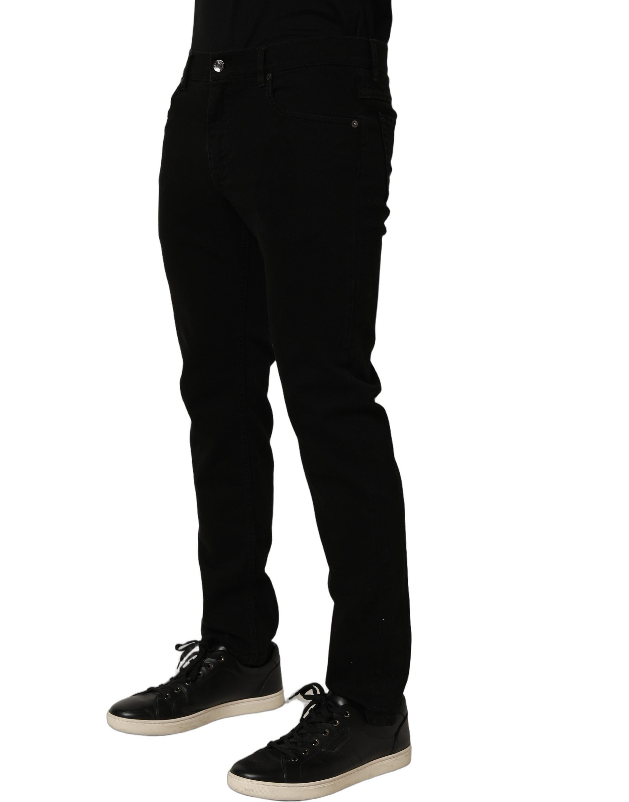 Dolce & Gabbana Black CottonStretch Regular Skinny Denim Jeans Dolce & Gabbana
