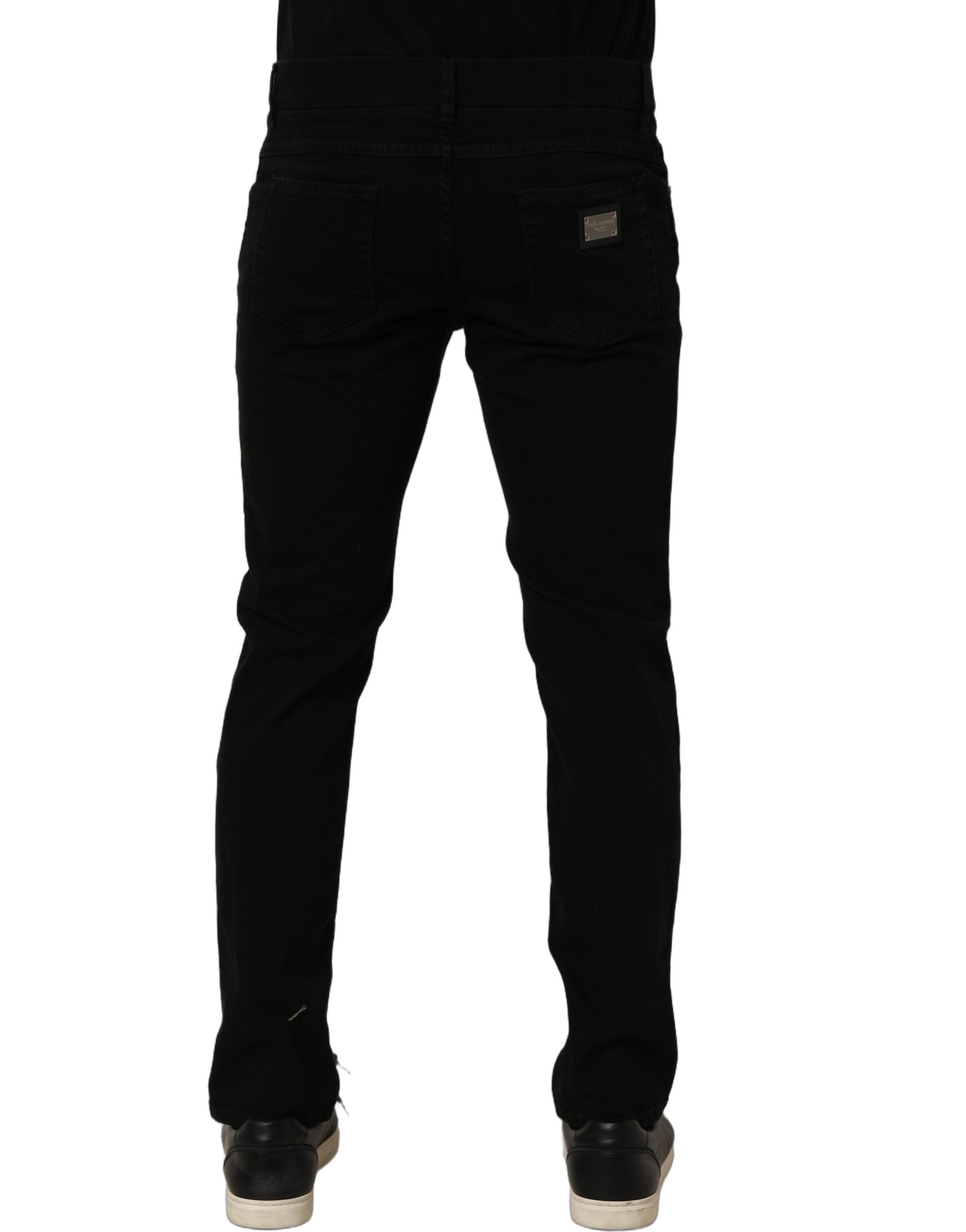 Dolce & Gabbana Black CottonStretch Regular Skinny Denim Jeans Dolce & Gabbana
