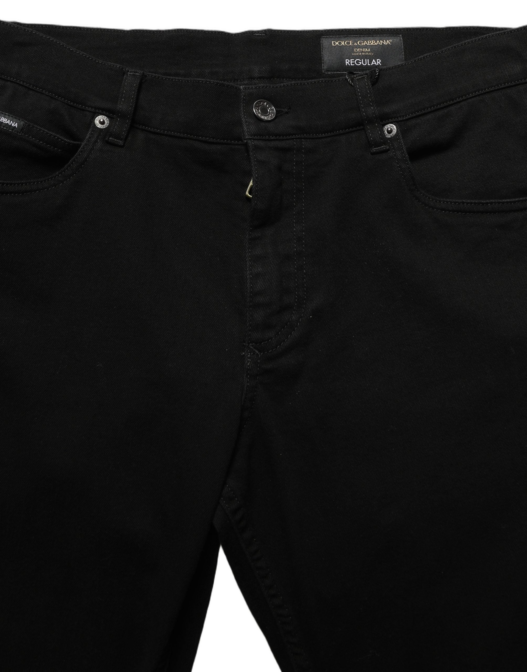 Dolce & Gabbana Black CottonStretch Regular Skinny Denim Jeans Dolce & Gabbana