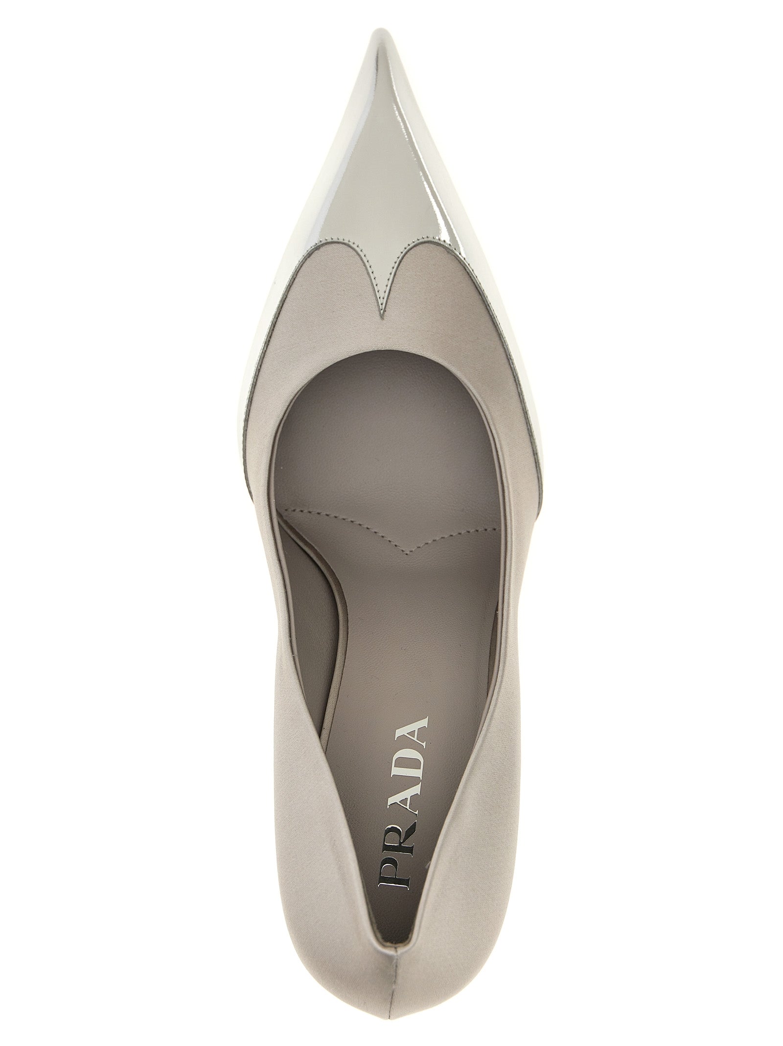 Prada Silver Viscose High Heel Pumps Prada