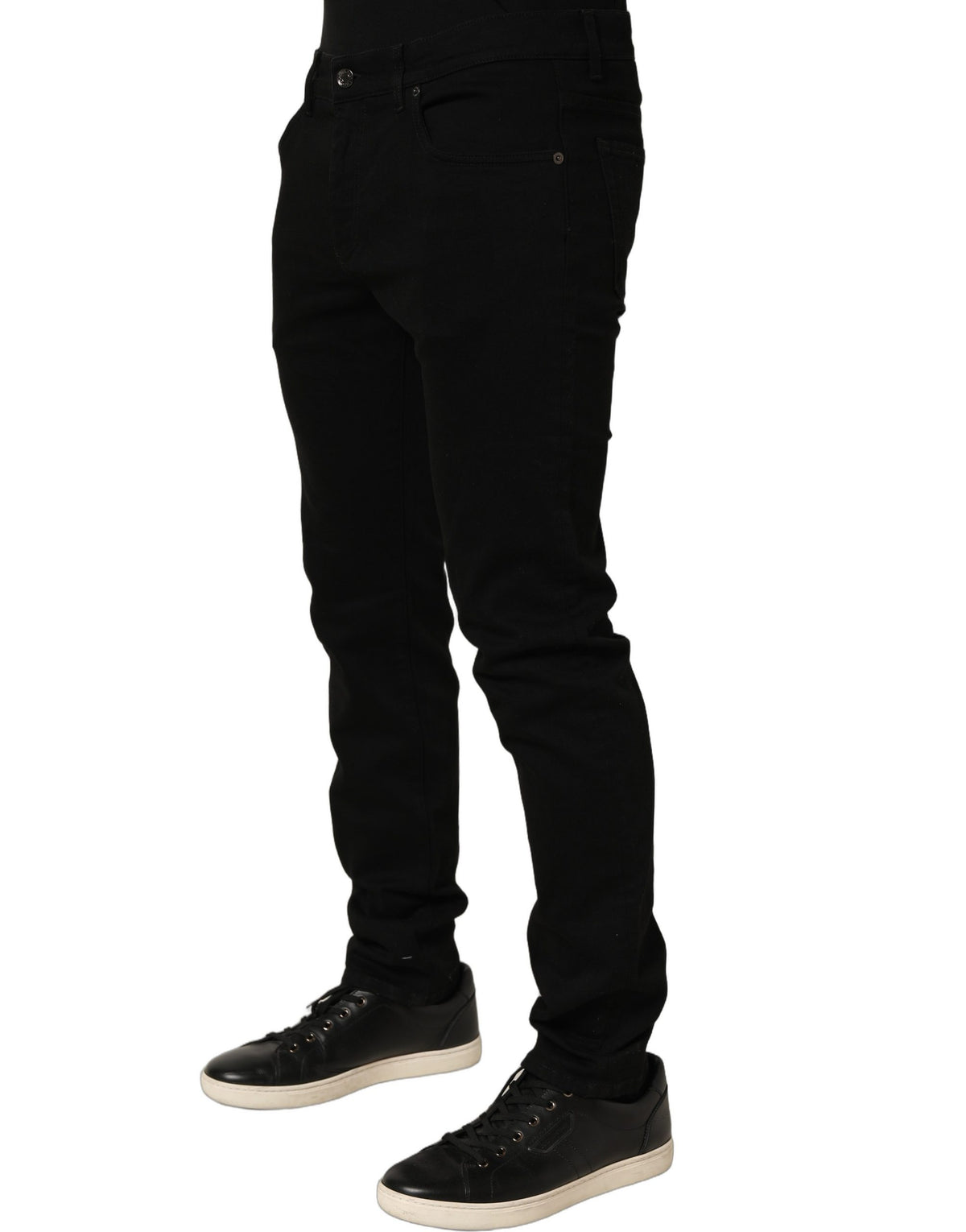 Dolce & Gabbana Black Cotton Stretch Skinny Denim Trouser Jeans Dolce & Gabbana