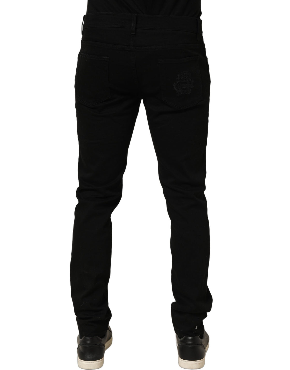 Dolce & Gabbana Black Cotton Stretch Skinny Denim Trouser Jeans Dolce & Gabbana
