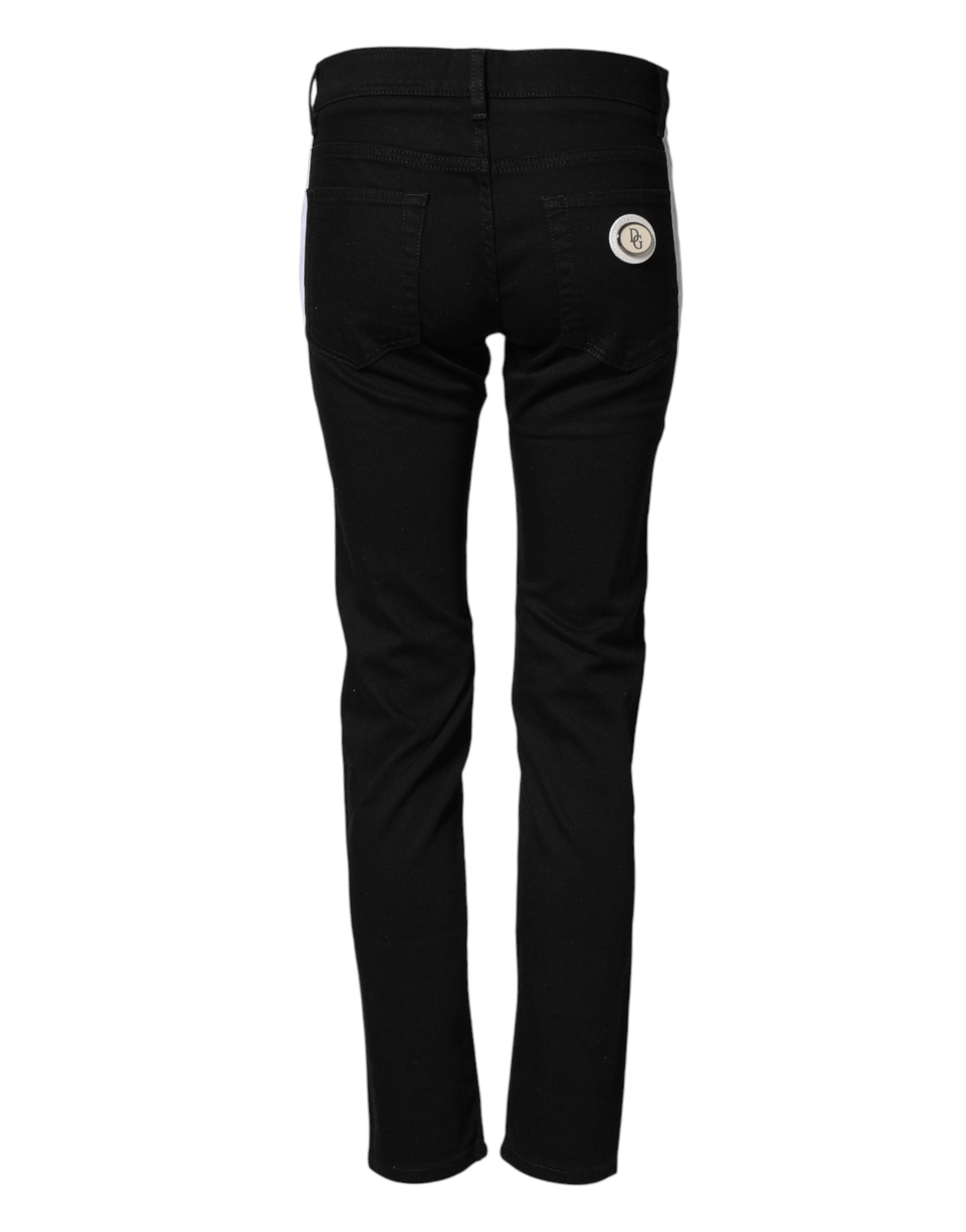 Dolce & Gabbana Black Cotton Stretch Skinny Denim Trouser Jeans Dolce & Gabbana