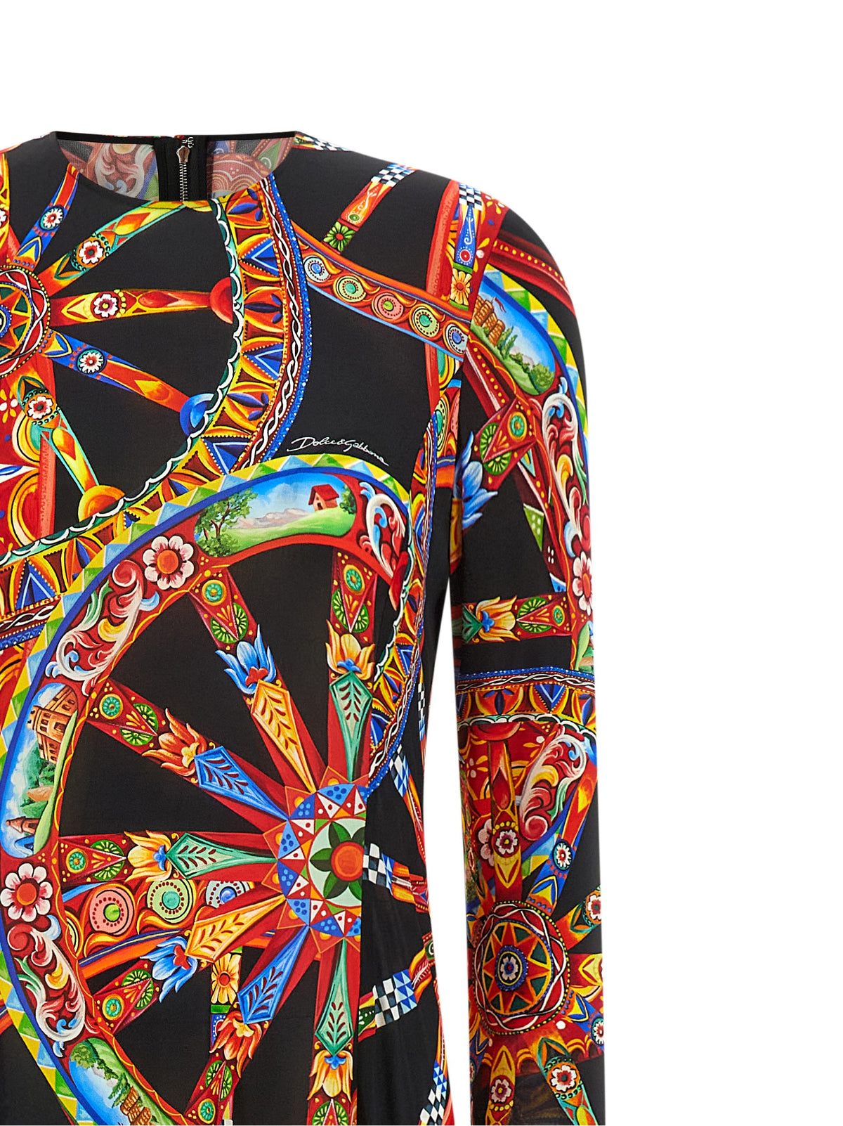 Dolce & Gabbana Multicolor Viscose Long Dress Dolce & Gabbana