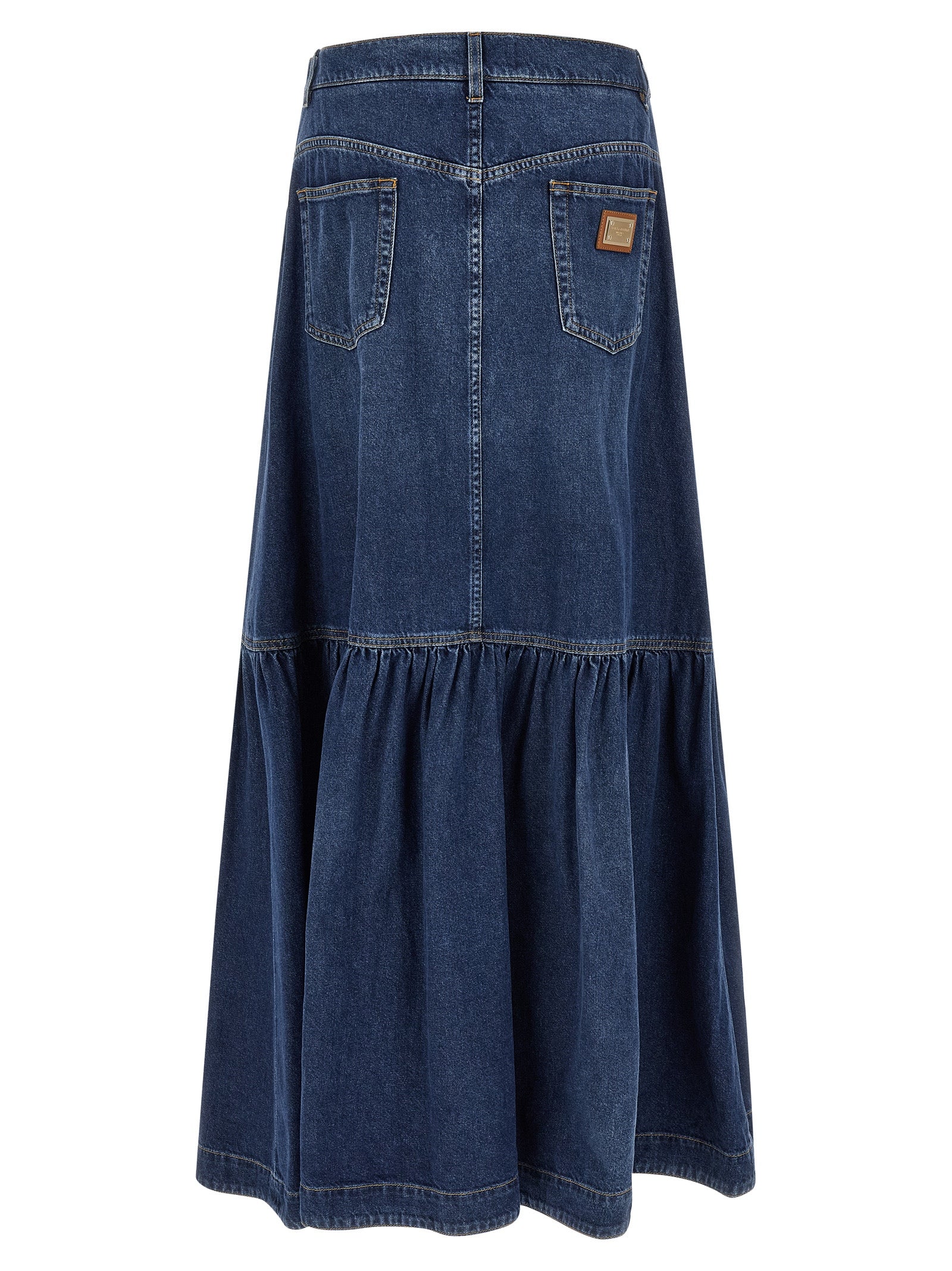 Dolce & Gabbana Blue Cotton Mini Skirt Dolce & Gabbana