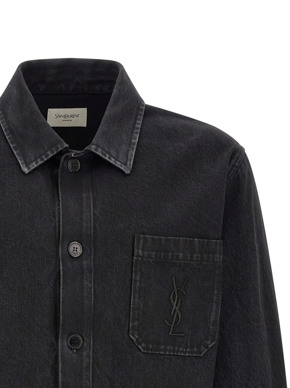 Saint Laurent Black Cotton Blouse Saint Laurent