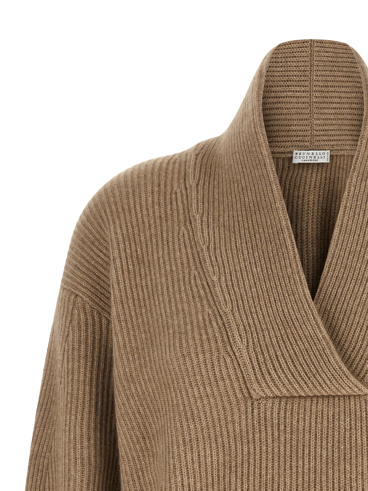 Brunello Cucinelli Beige Cashmere Cardigan Brunello Cucinelli