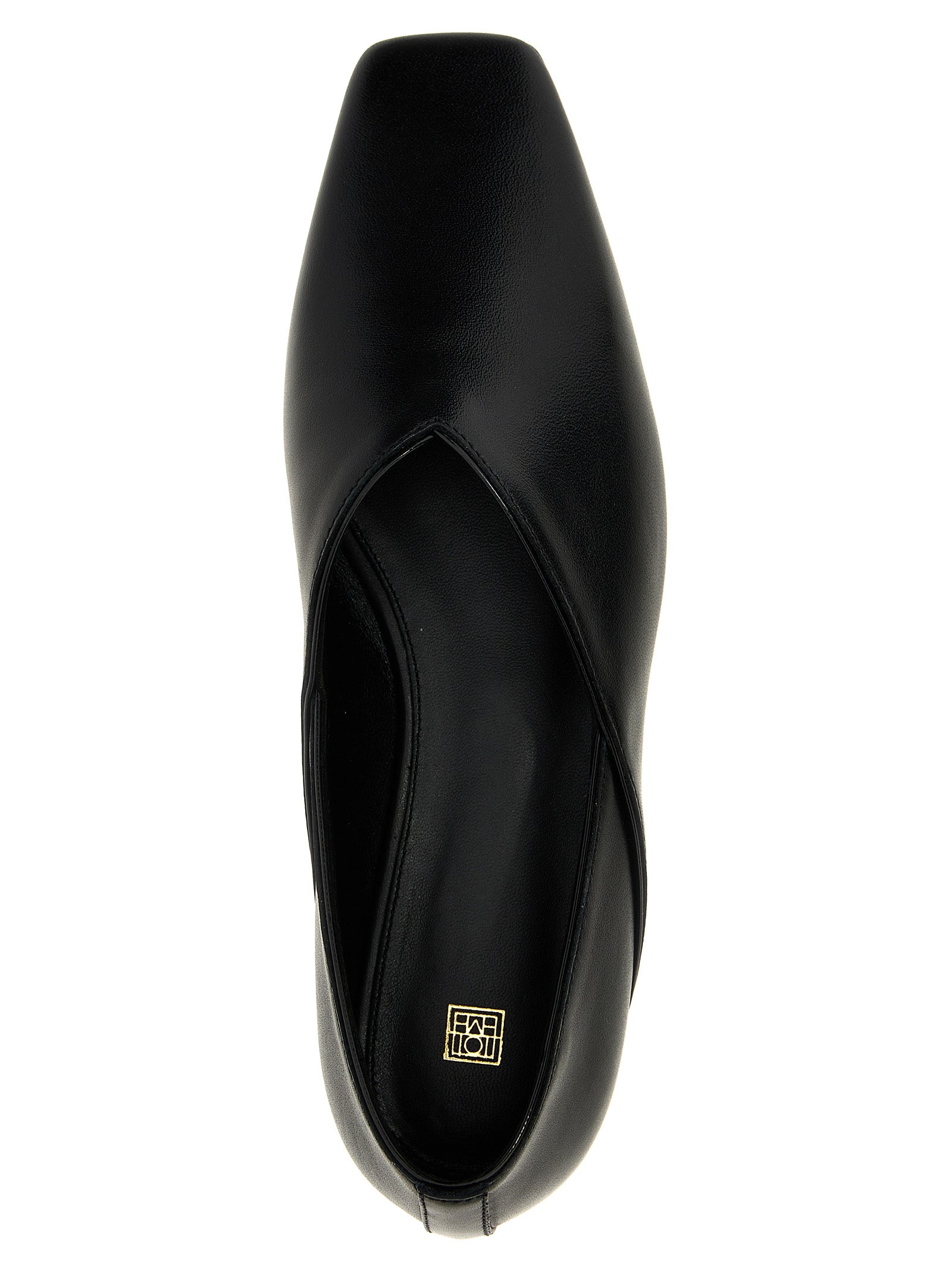 TOTEME Black Calfskin Ballet Flats TOTEME