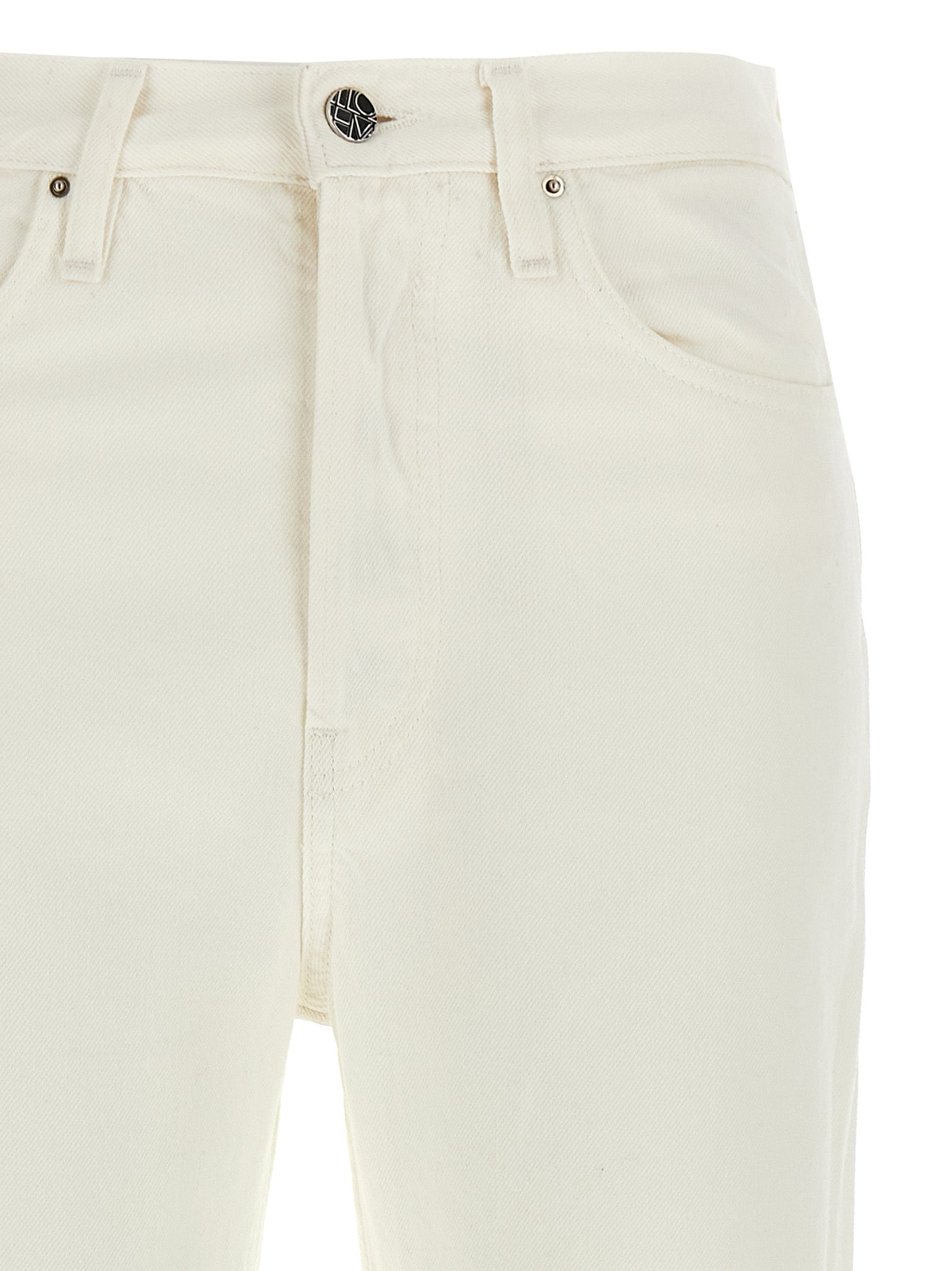 TOTEME White Cotton High-Waisted Jean TOTEME