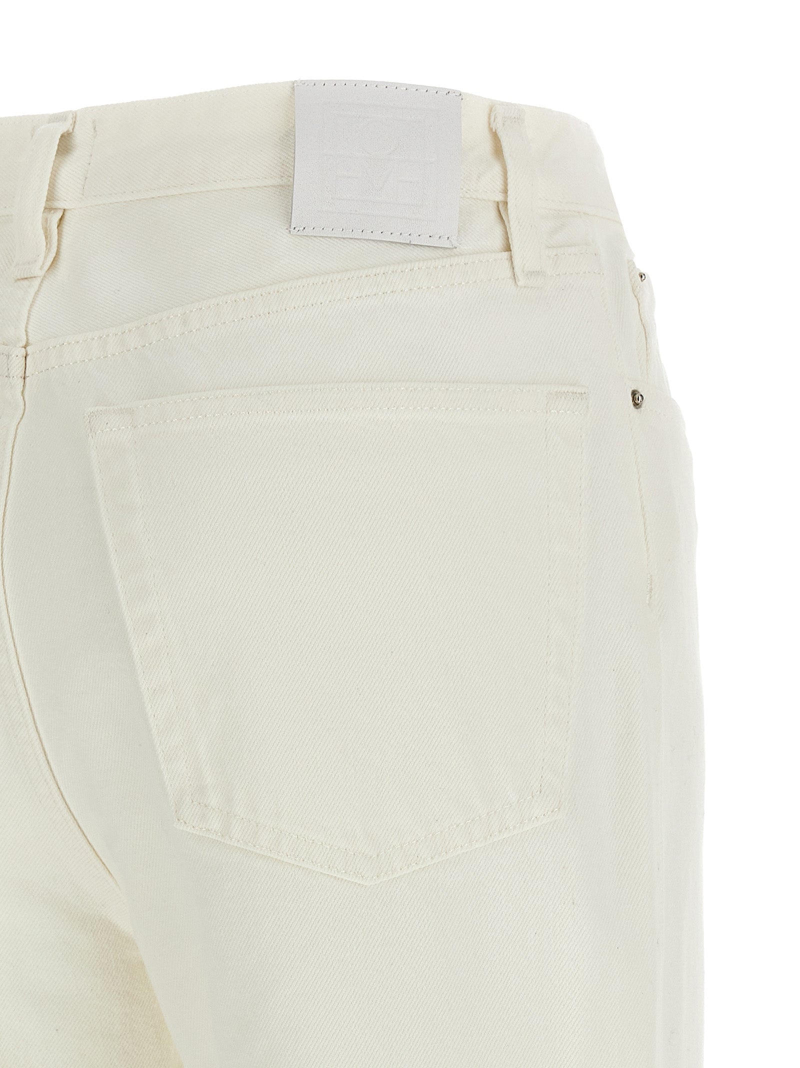 TOTEME White Cotton High-Waisted Jean TOTEME