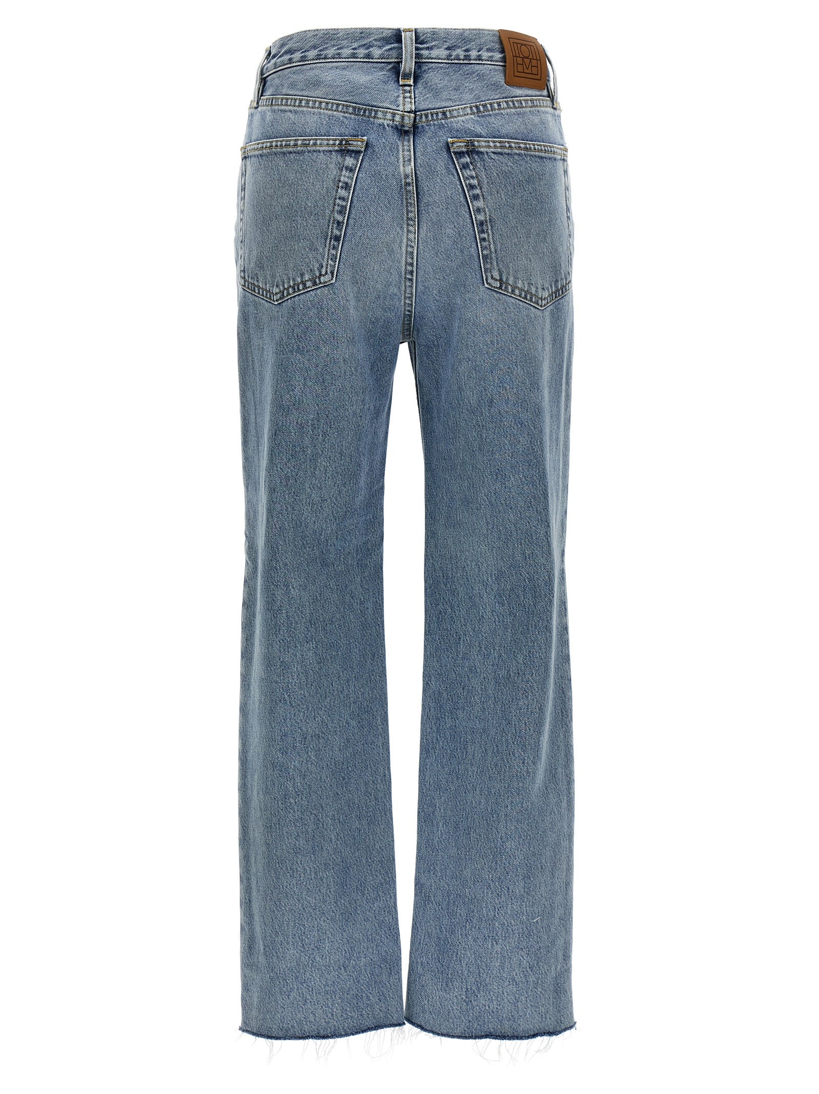 TOTEME Blue Cotton Straight-Leg Jeans TOTEME