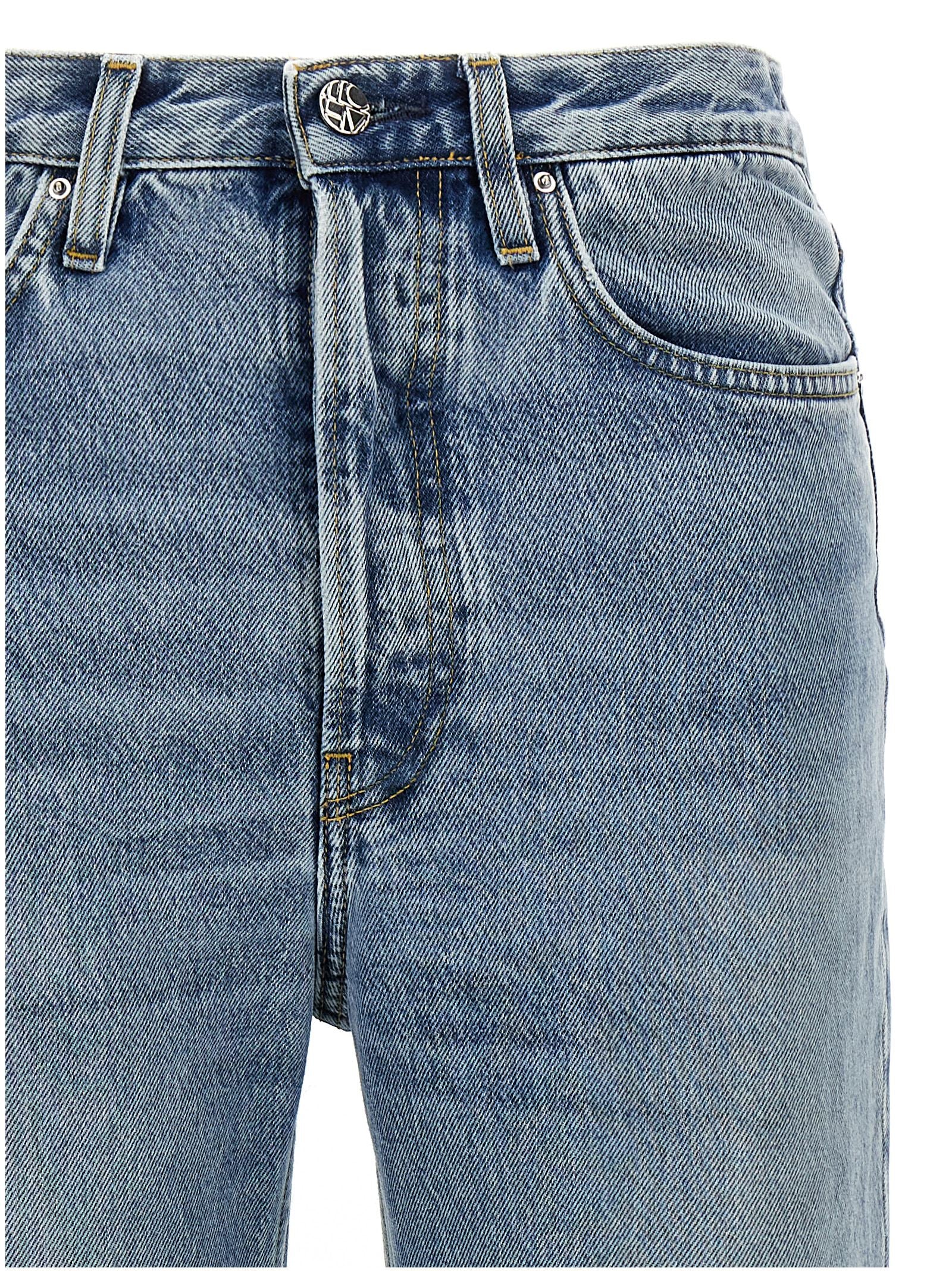 TOTEME Blue Cotton Straight-Leg Jeans TOTEME