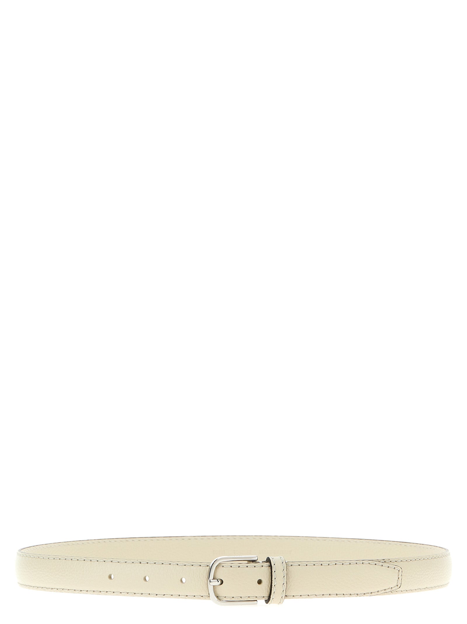 TOTEME White Leather Regular Belt TOTEME