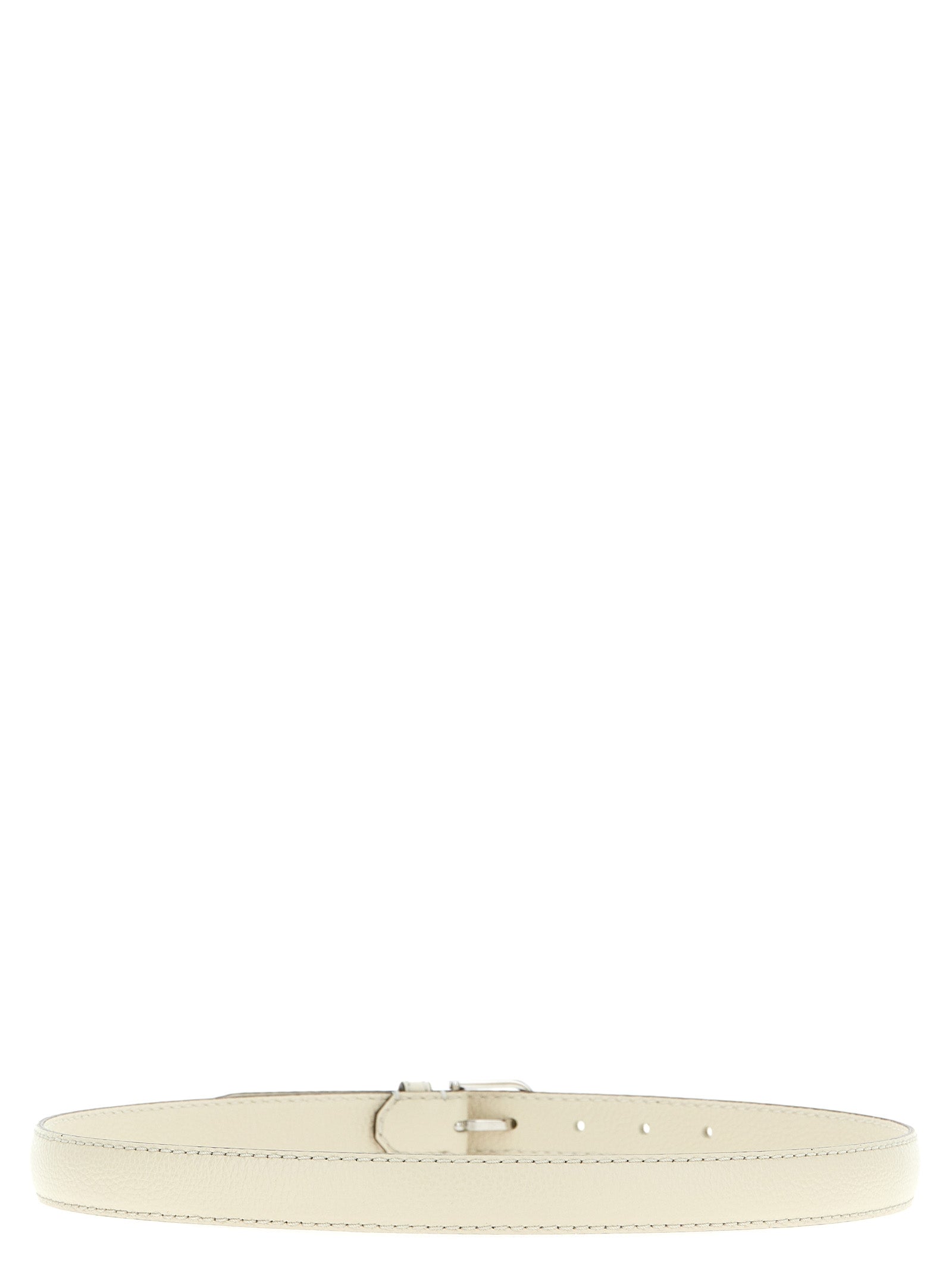 TOTEME White Leather Regular Belt TOTEME