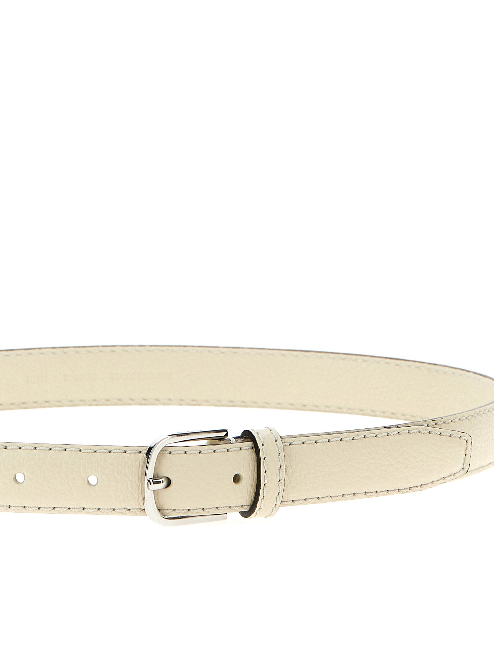 TOTEME White Leather Regular Belt TOTEME
