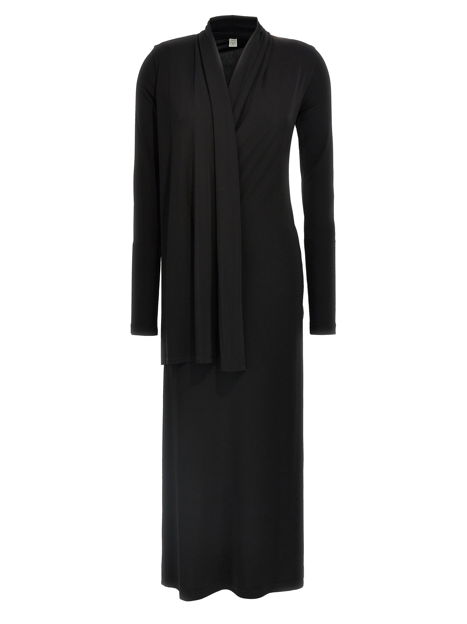 TOTEME Black Viscose Long Dress TOTEME