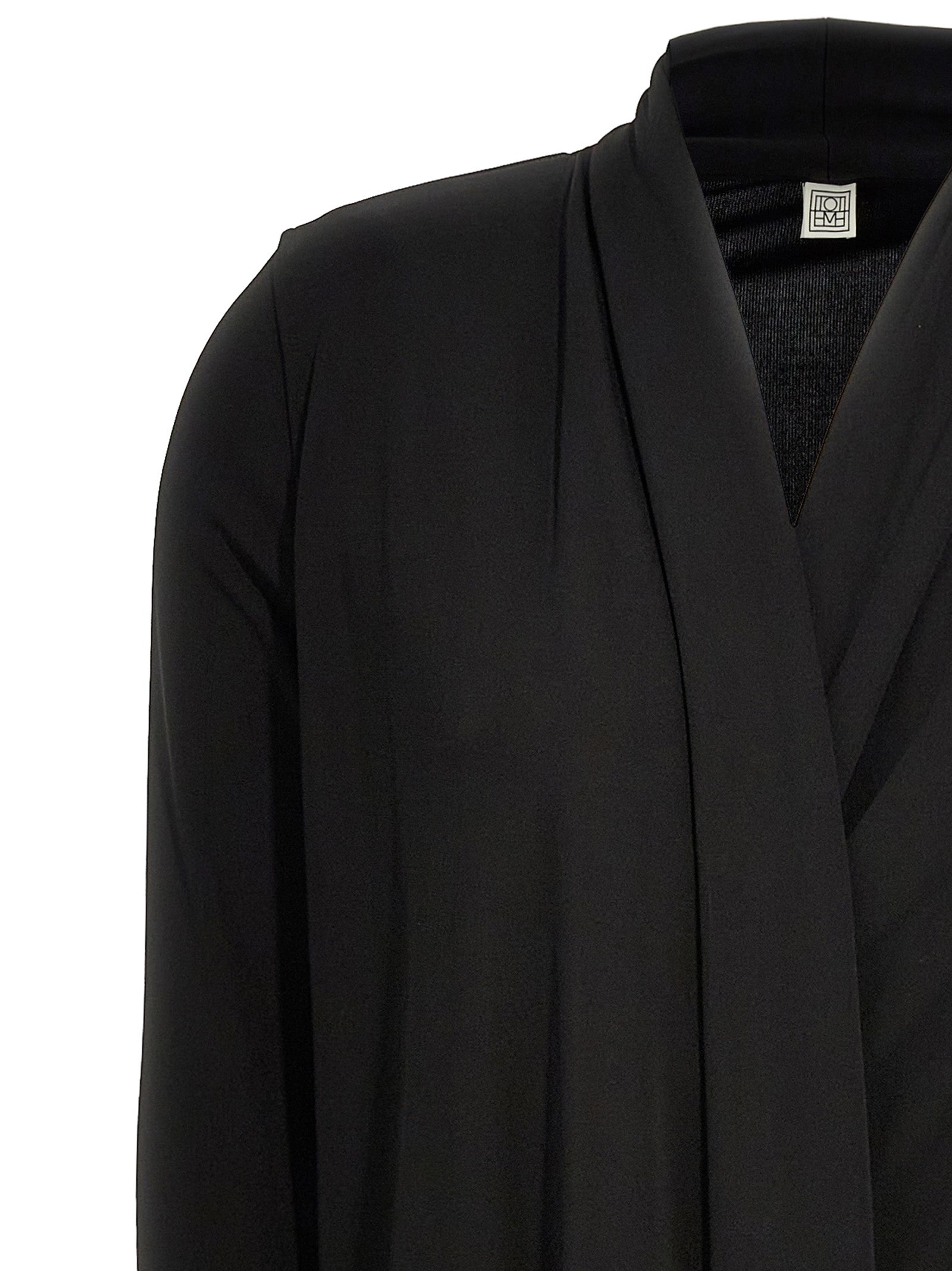 TOTEME Black Viscose Long Dress TOTEME