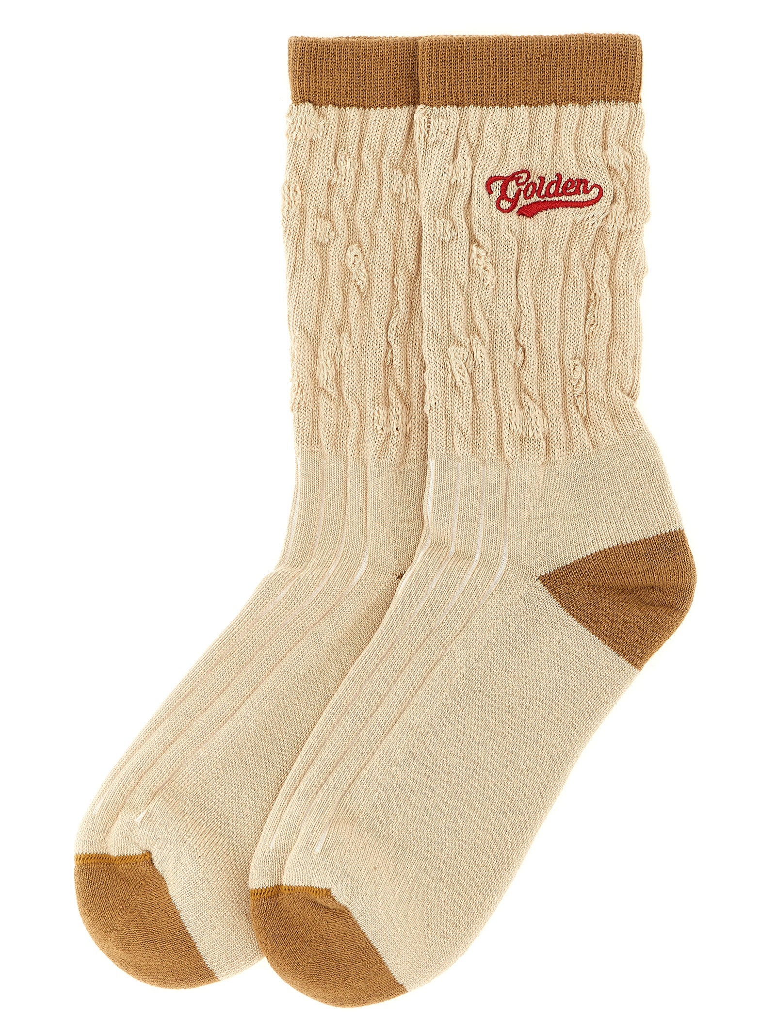 Golden Goose Beige Cotton Socks Golden Goose