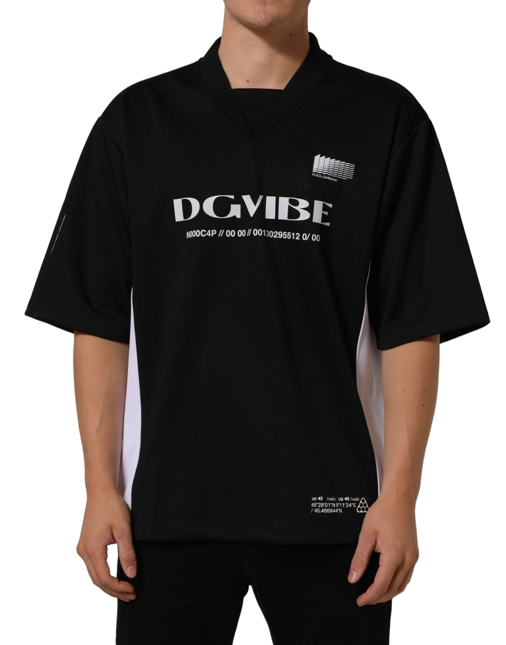 Dolce & Gabbana Black Polyester DGVIB3 Oversized Jersey T-shirt Dolce & Gabbana
