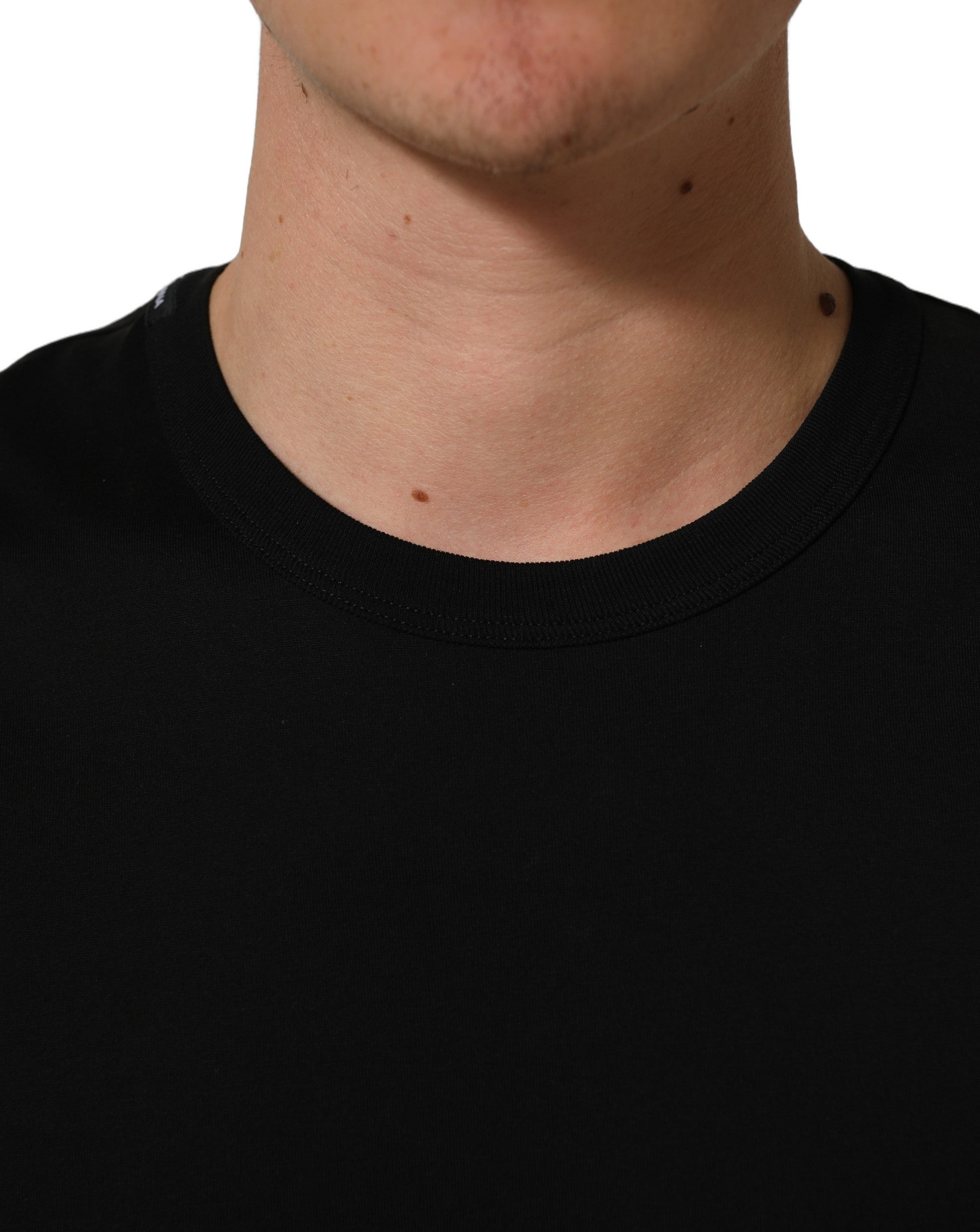 Dolce & Gabbana Black Cotton Crew Neck Short Sleeve T-shirt Dolce & Gabbana