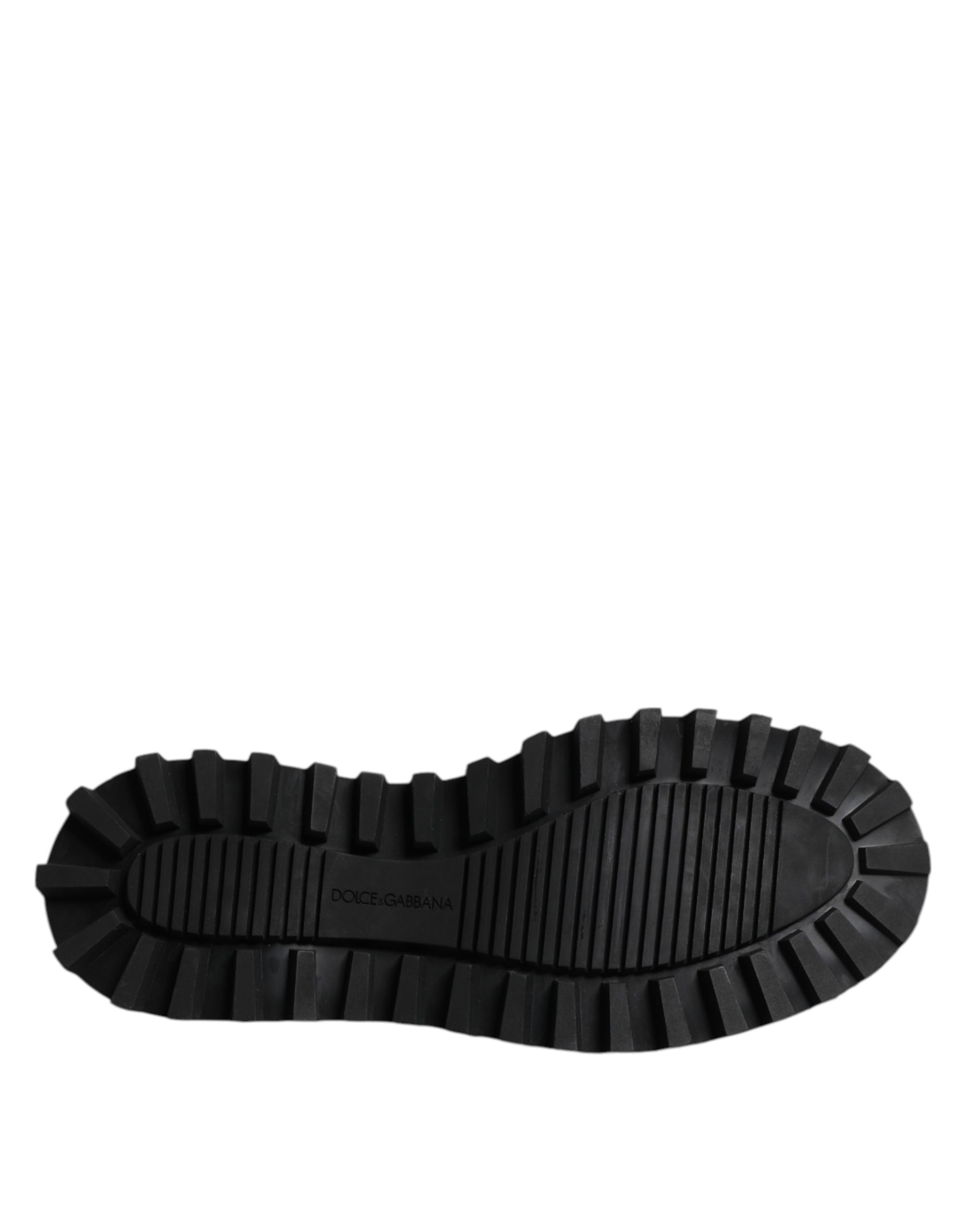 Dolce & Gabbana Black Calf Leather Hi-Trekking Derby Shoes Dolce & Gabbana
