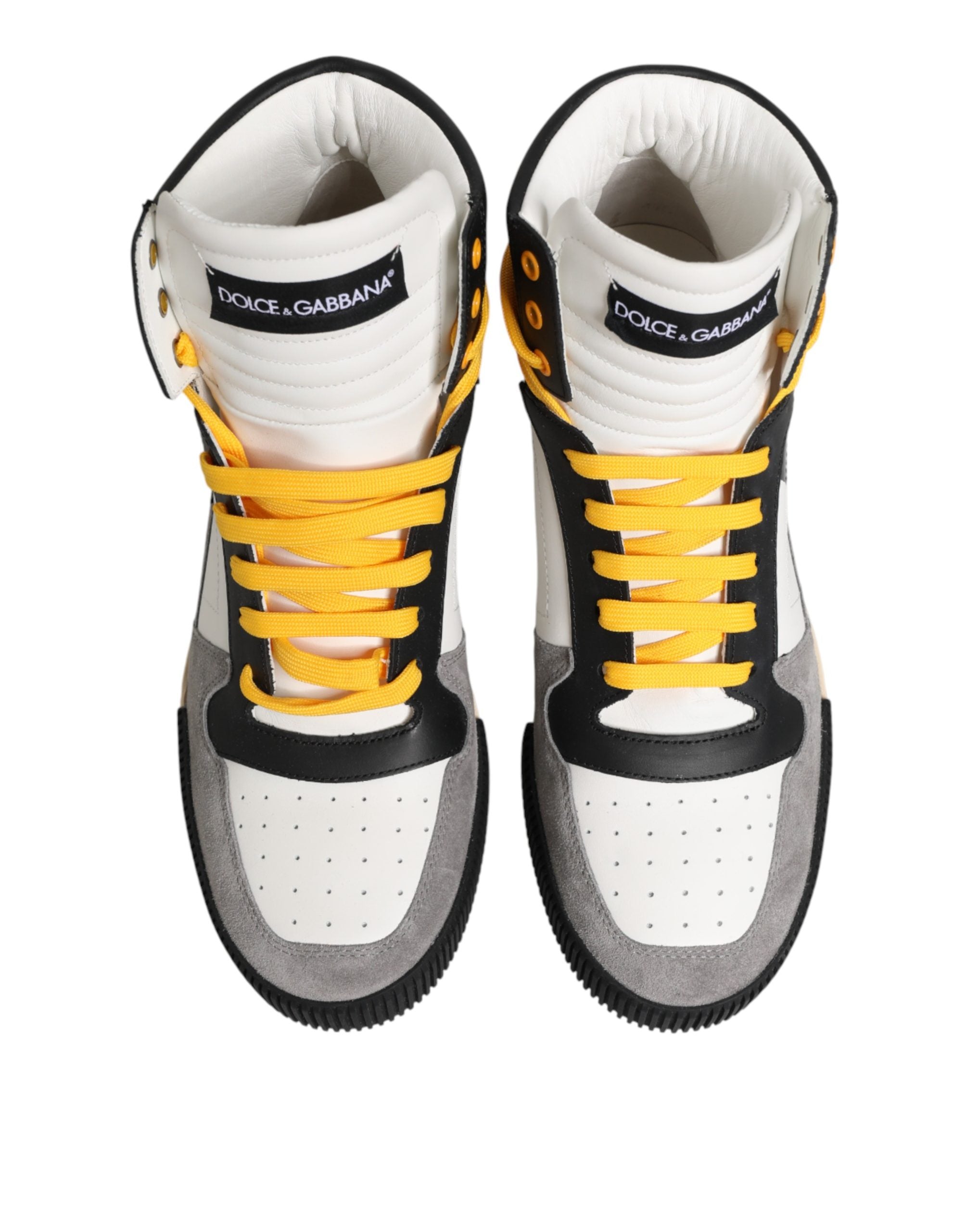 Dolce & Gabbana Multicolor Calf High Top Sneakers Shoes Dolce & Gabbana