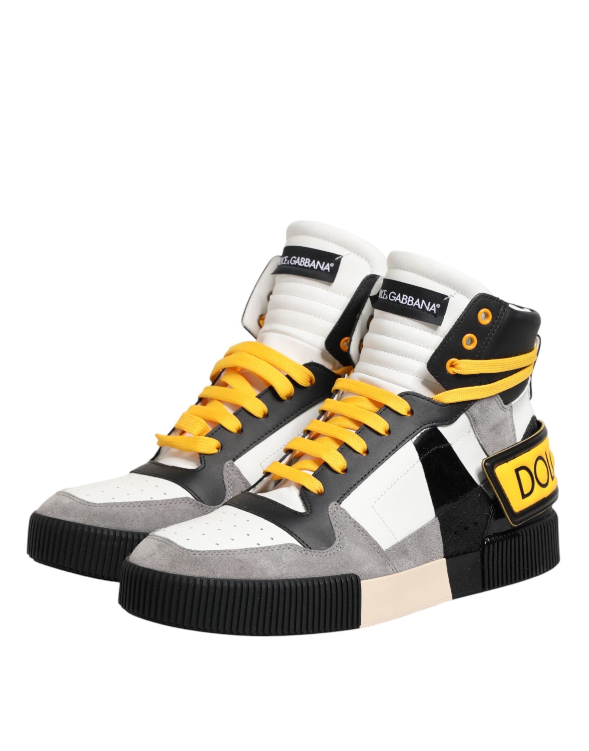 Dolce & Gabbana Multicolor Calf High Top Sneakers Shoes Dolce & Gabbana