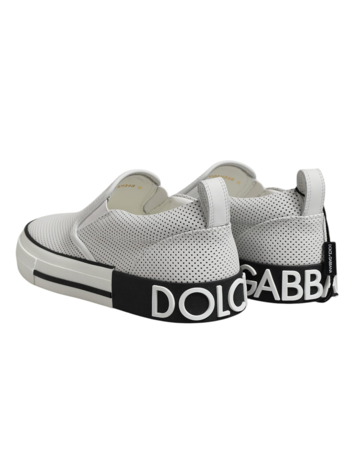 Dolce & Gabbana White Perforated Custom 2.Zero Sneakers Shoes Dolce & Gabbana