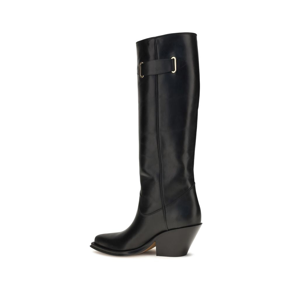 Chloé Black Calf Leather Bos Taurus Over The Knee Chloé