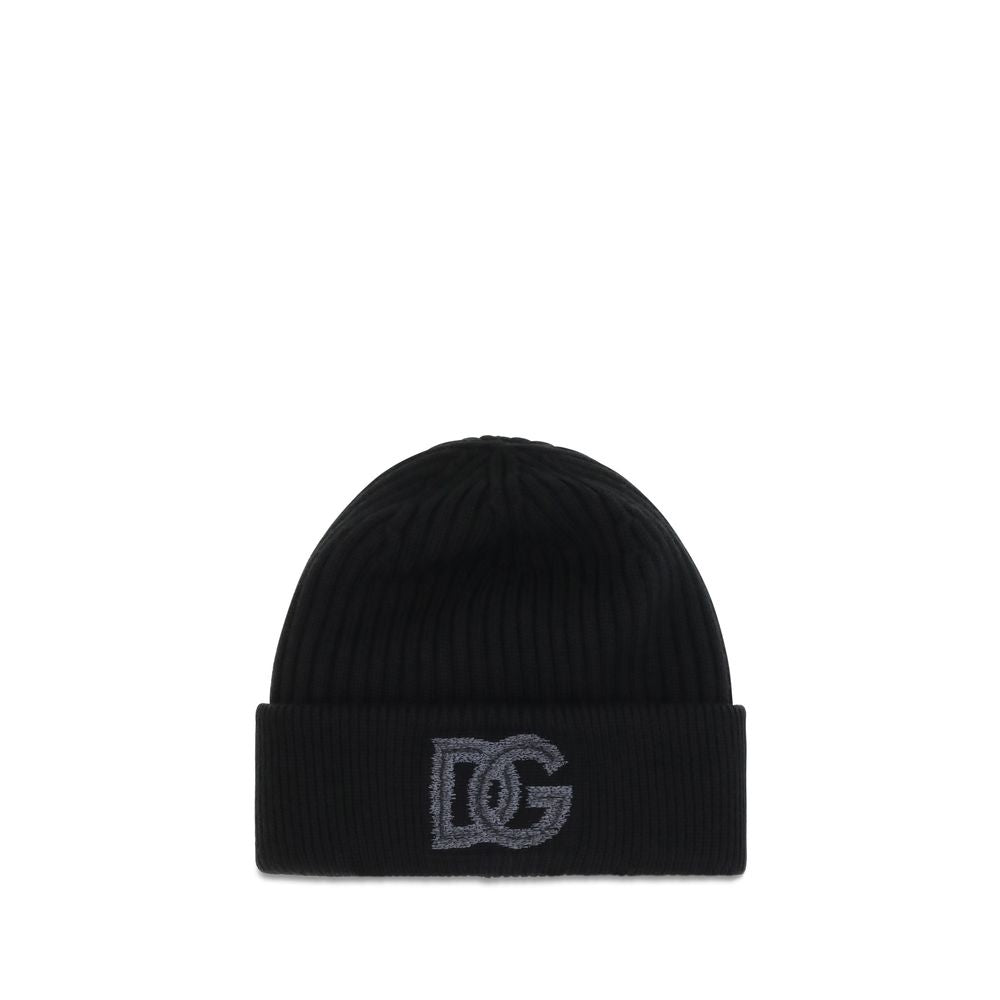 Dolce & Gabbana Black Wool Oves Aries Beanie Dolce & Gabbana