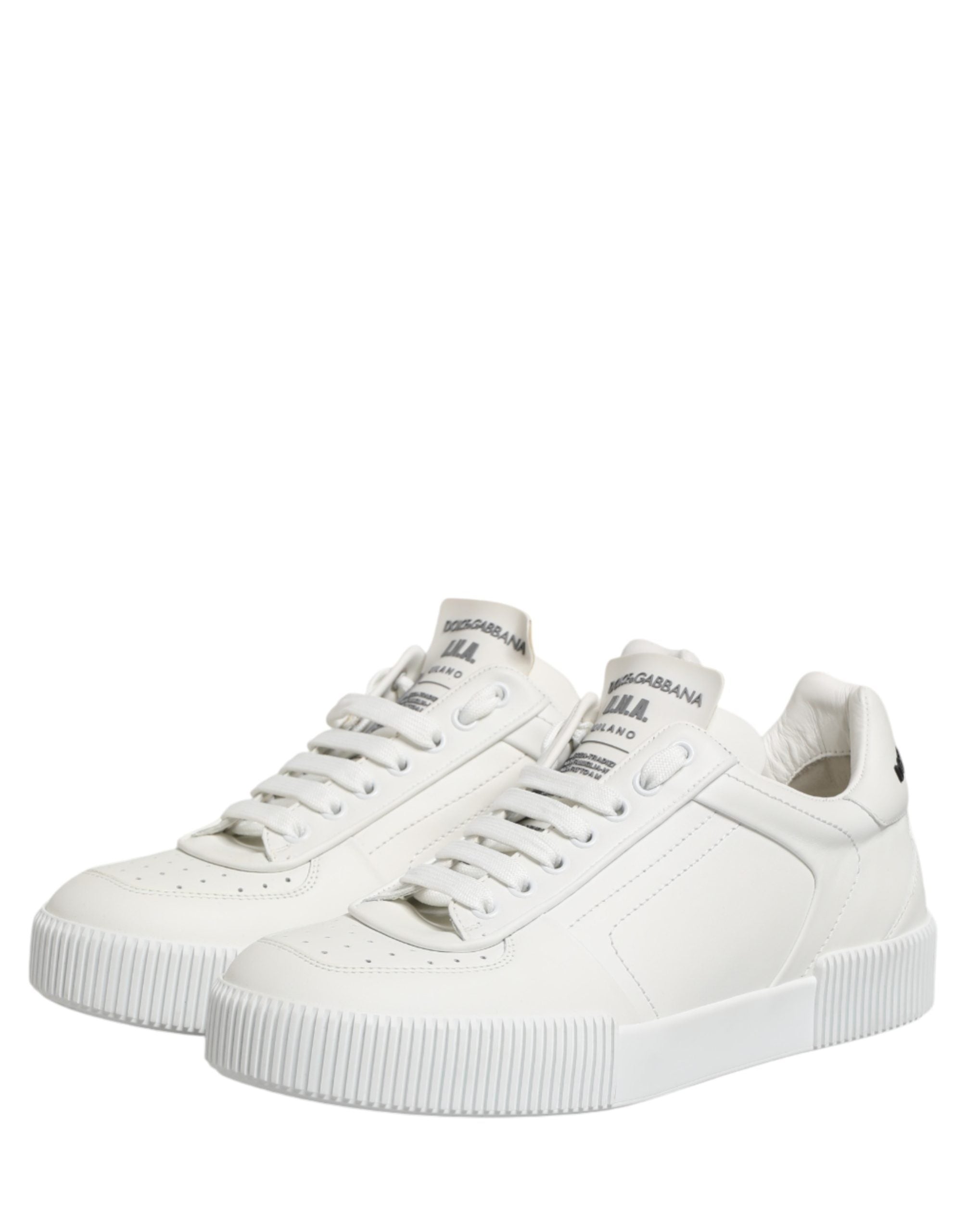 Dolce & Gabbana White Miami Leather Low Top Men Sneakers Shoes Dolce & Gabbana