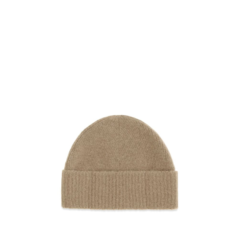 Ami Paris Beige Wool Oves Aries Beanie Ami Paris