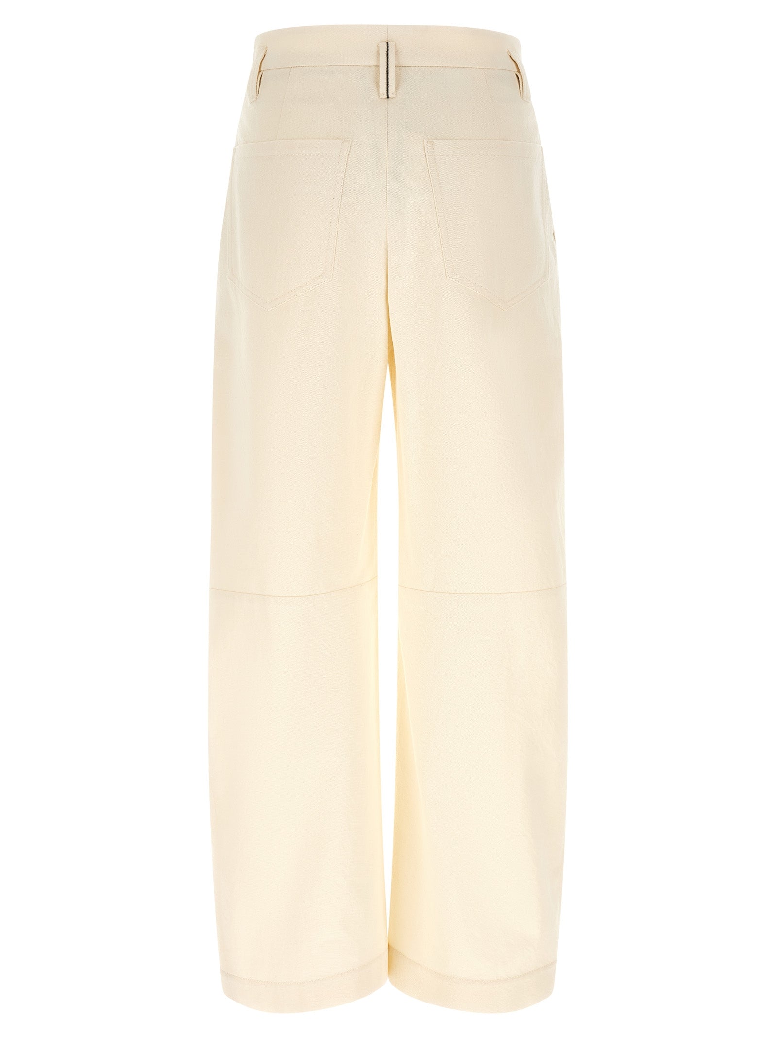 Brunello Cucinelli White Cotton Casual Pants Brunello Cucinelli
