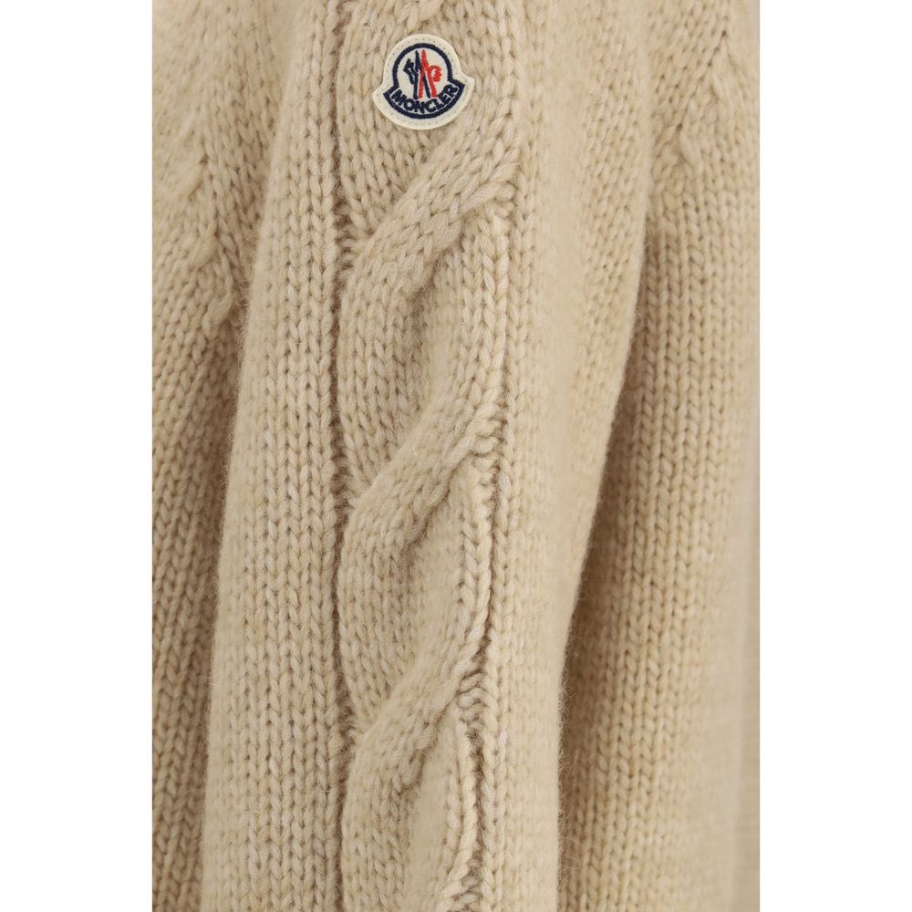 Moncler Beige Alpaca Vicugna Pacos Cardigan Moncler