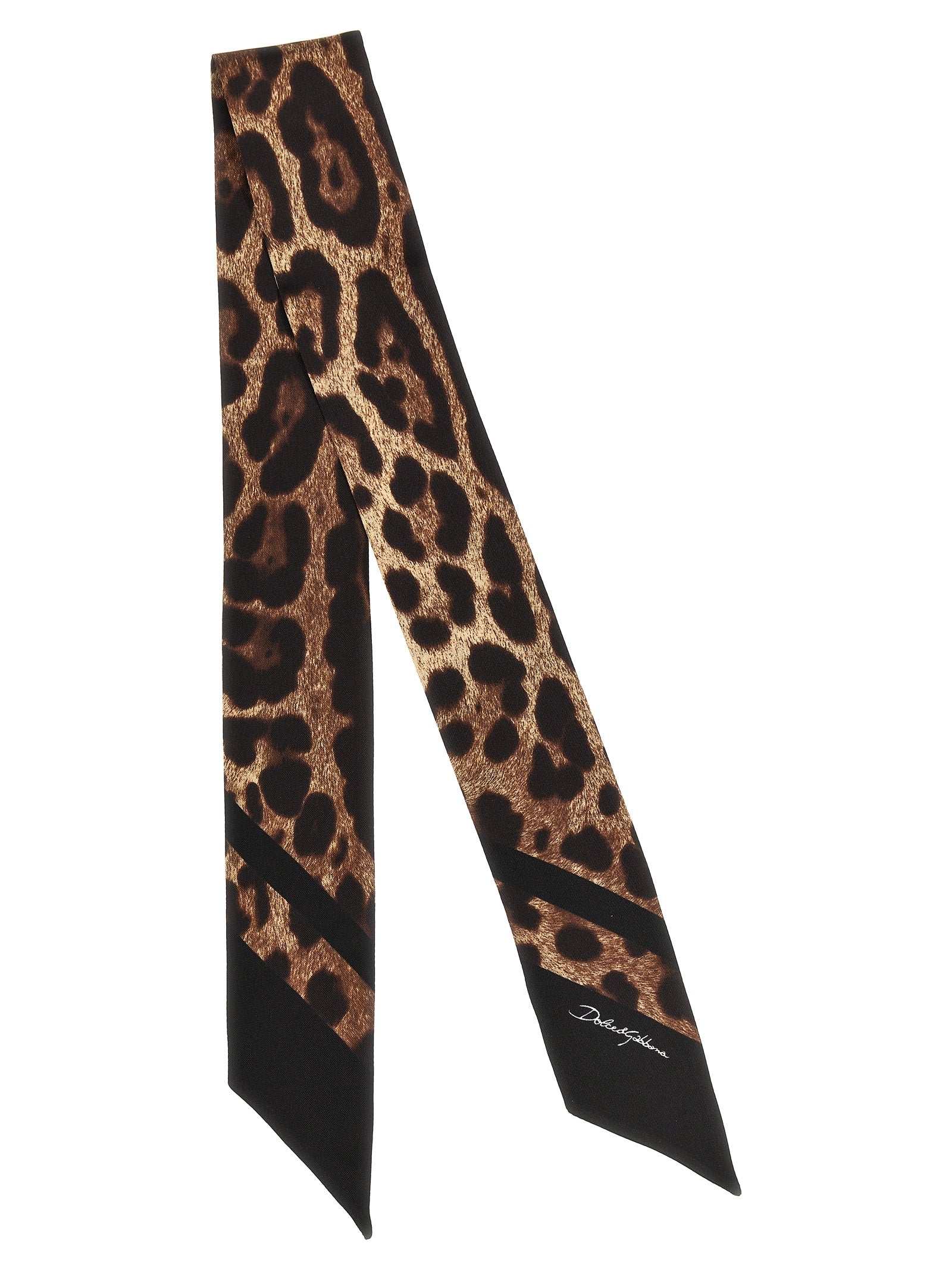 Dolce & Gabbana Brown Silk Foulard Dolce & Gabbana