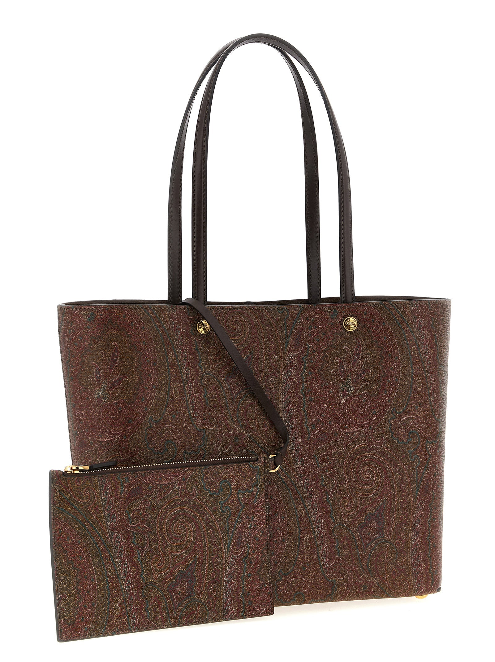 Etro Brown Cotton Tote Bag Etro