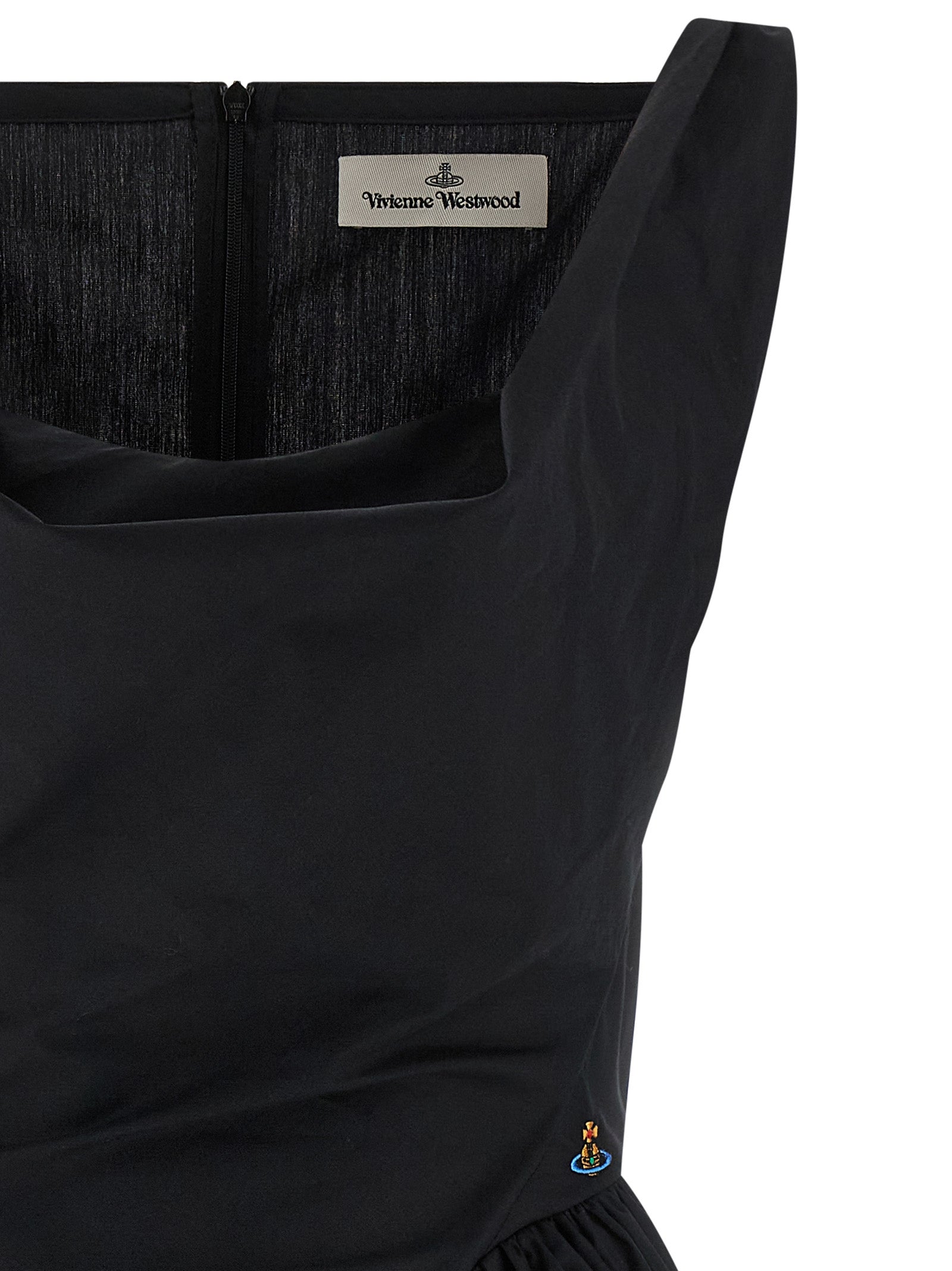 Vivienne Westwood Black Cotton Short Dress Vivienne Westwood