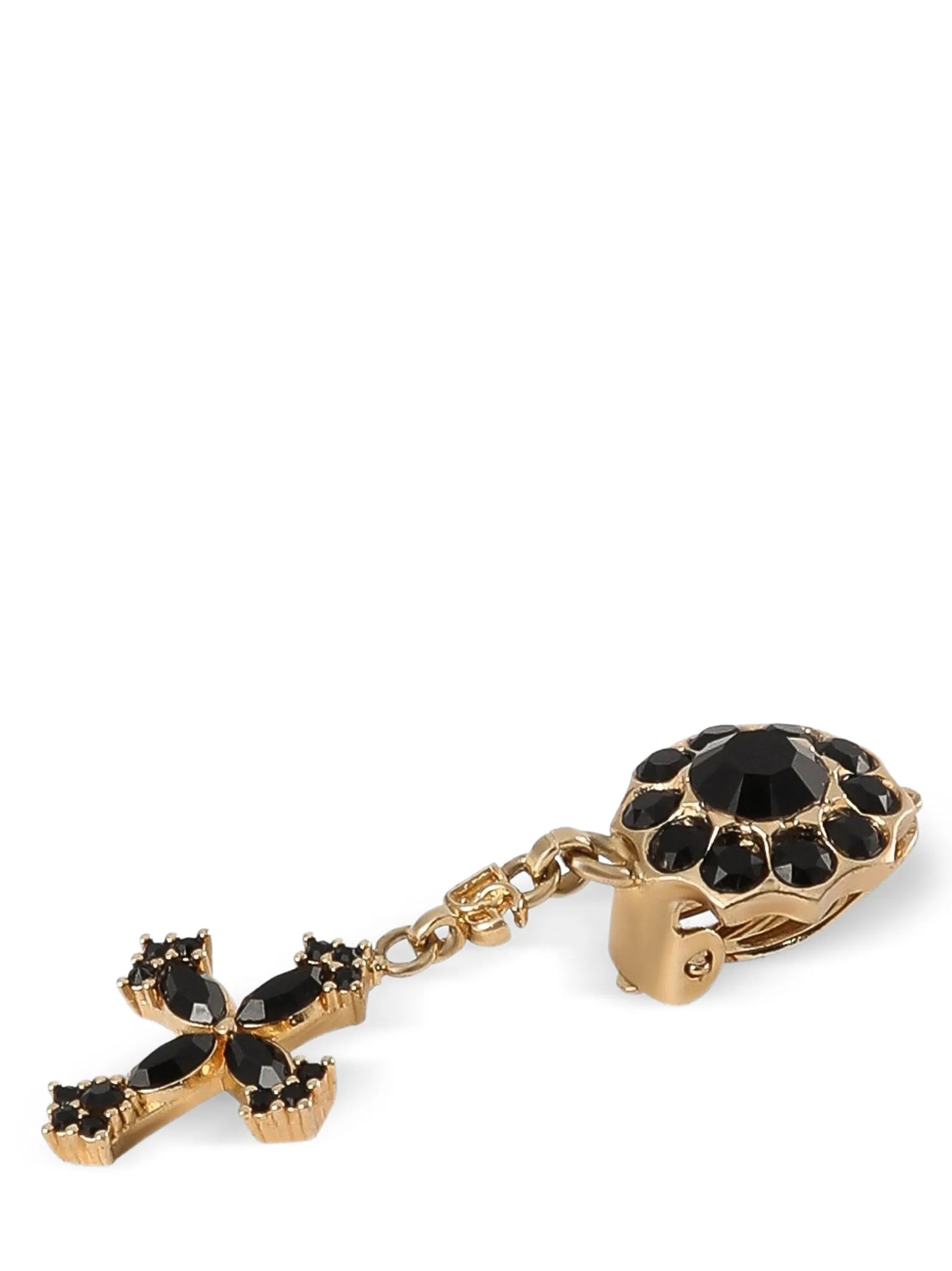 Dolce & Gabbana Black Brass Earrings Dolce & Gabbana